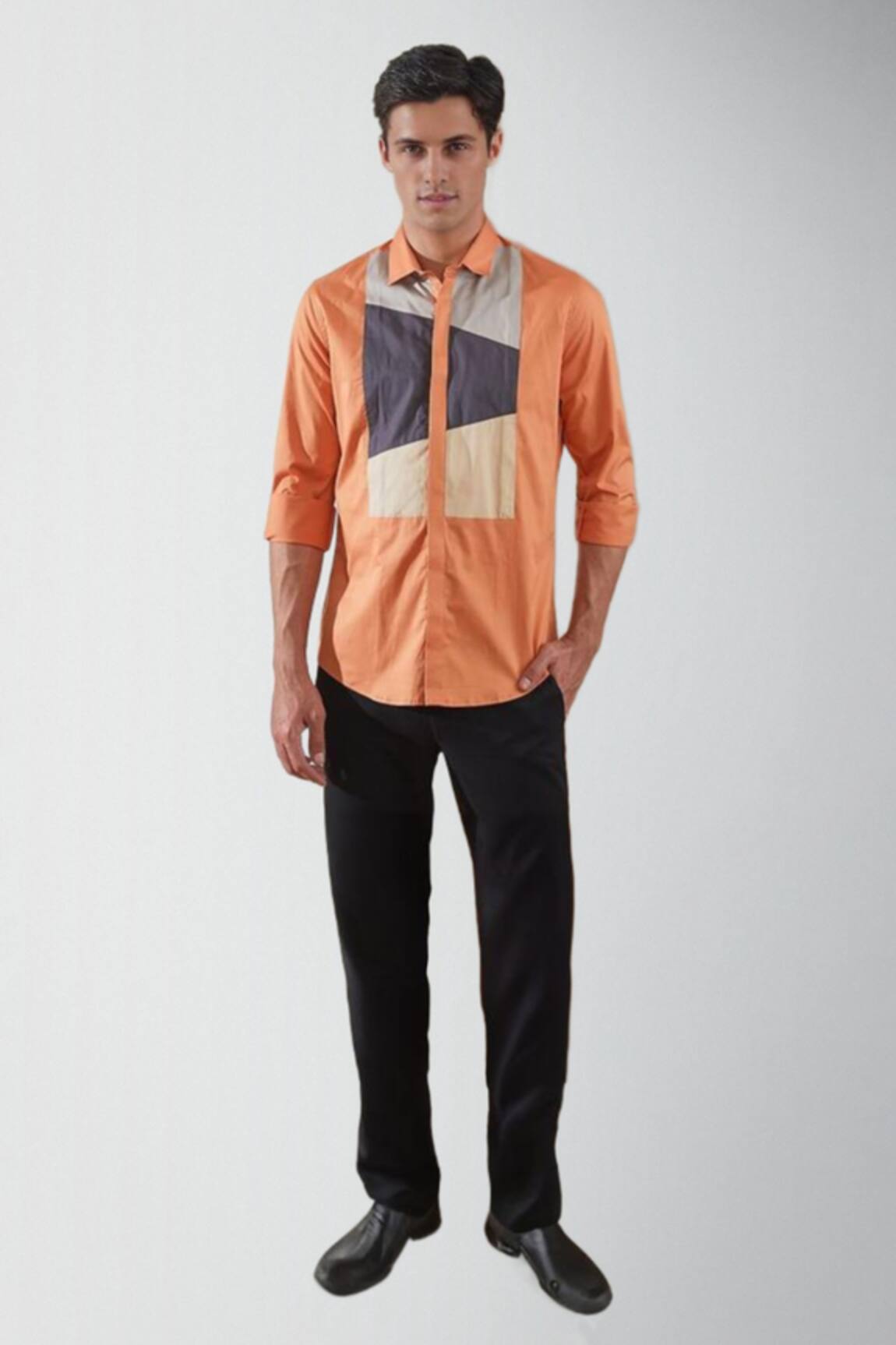 HeSpoke Brick Space Color Block Shirt