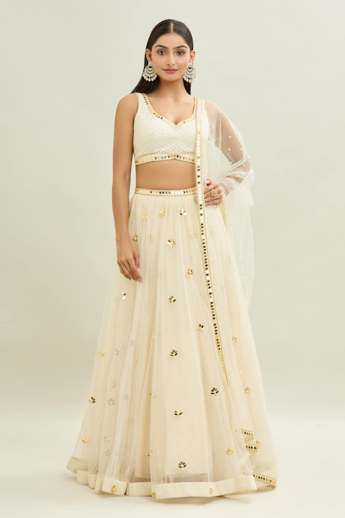 Aaryaa By Kashveen Kohli Acrylic Embroidered Lehenga Set