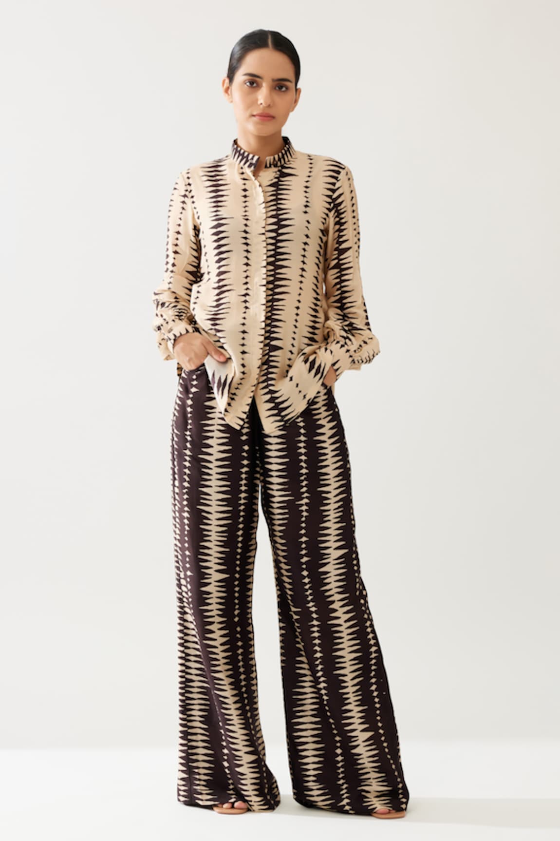 KoAi Prism Maze Print Flared Pant