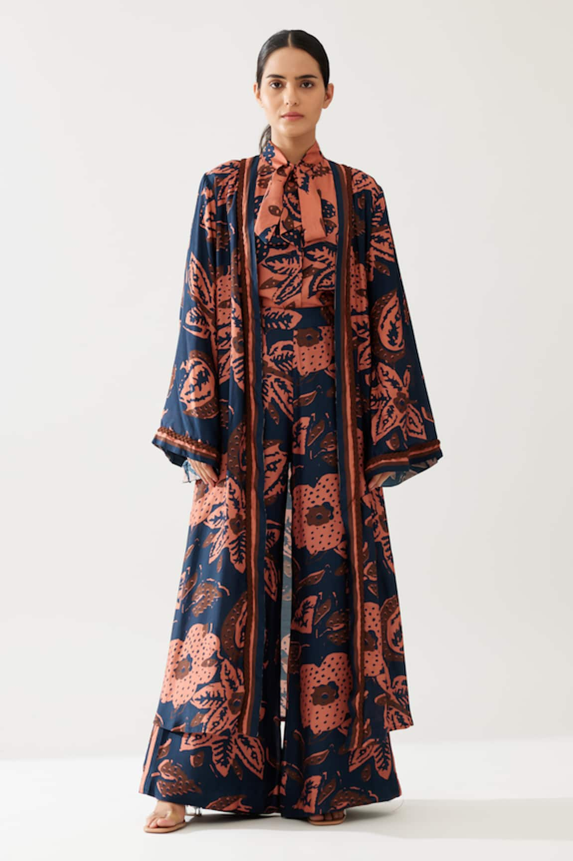 KoAi Fleur Magic Print Long Kimono Cape