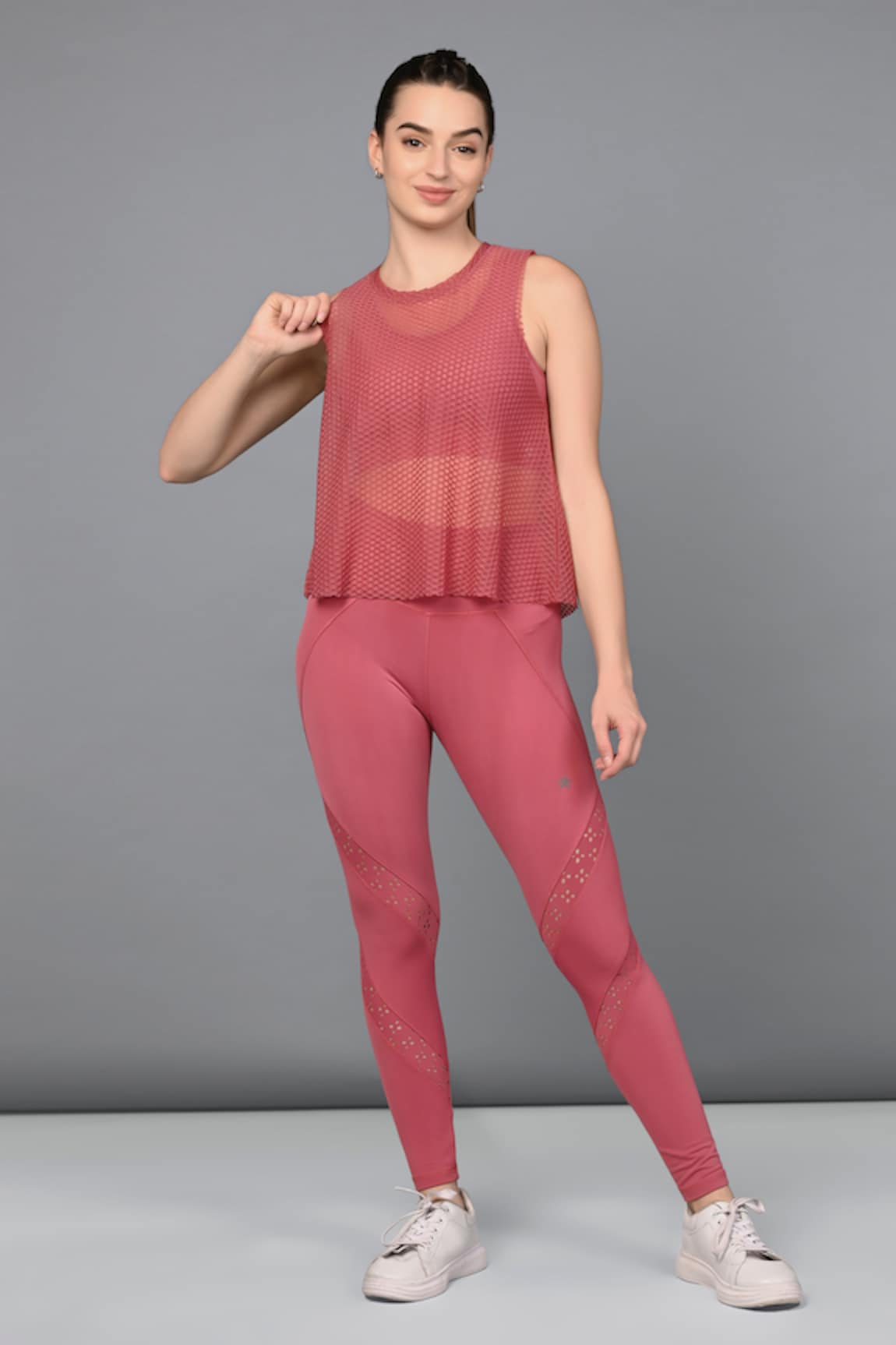 Tuna London - {Tuna Active} Mesh Work Sporty Chic Top & Leggings Set