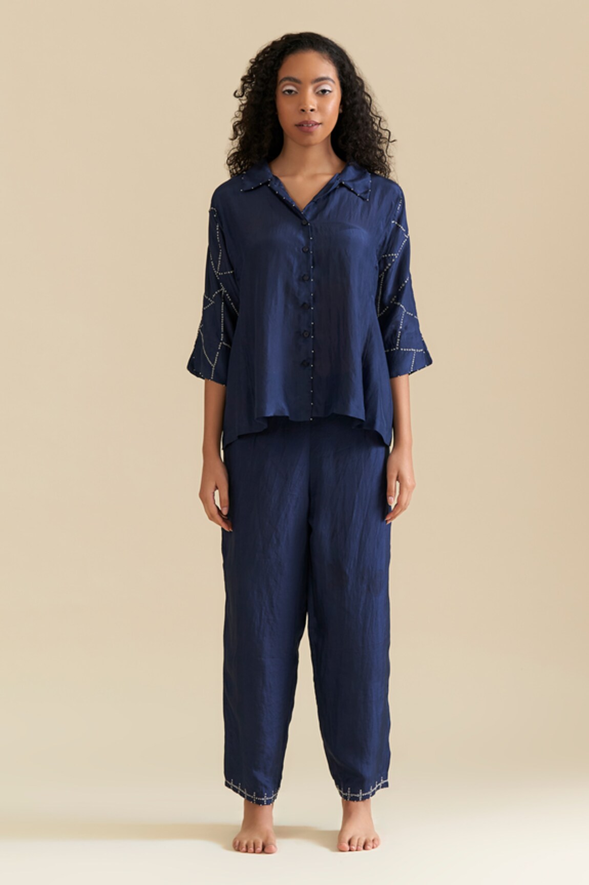 Srota By Srishti Aggarwal Luo Embroidered Shirt