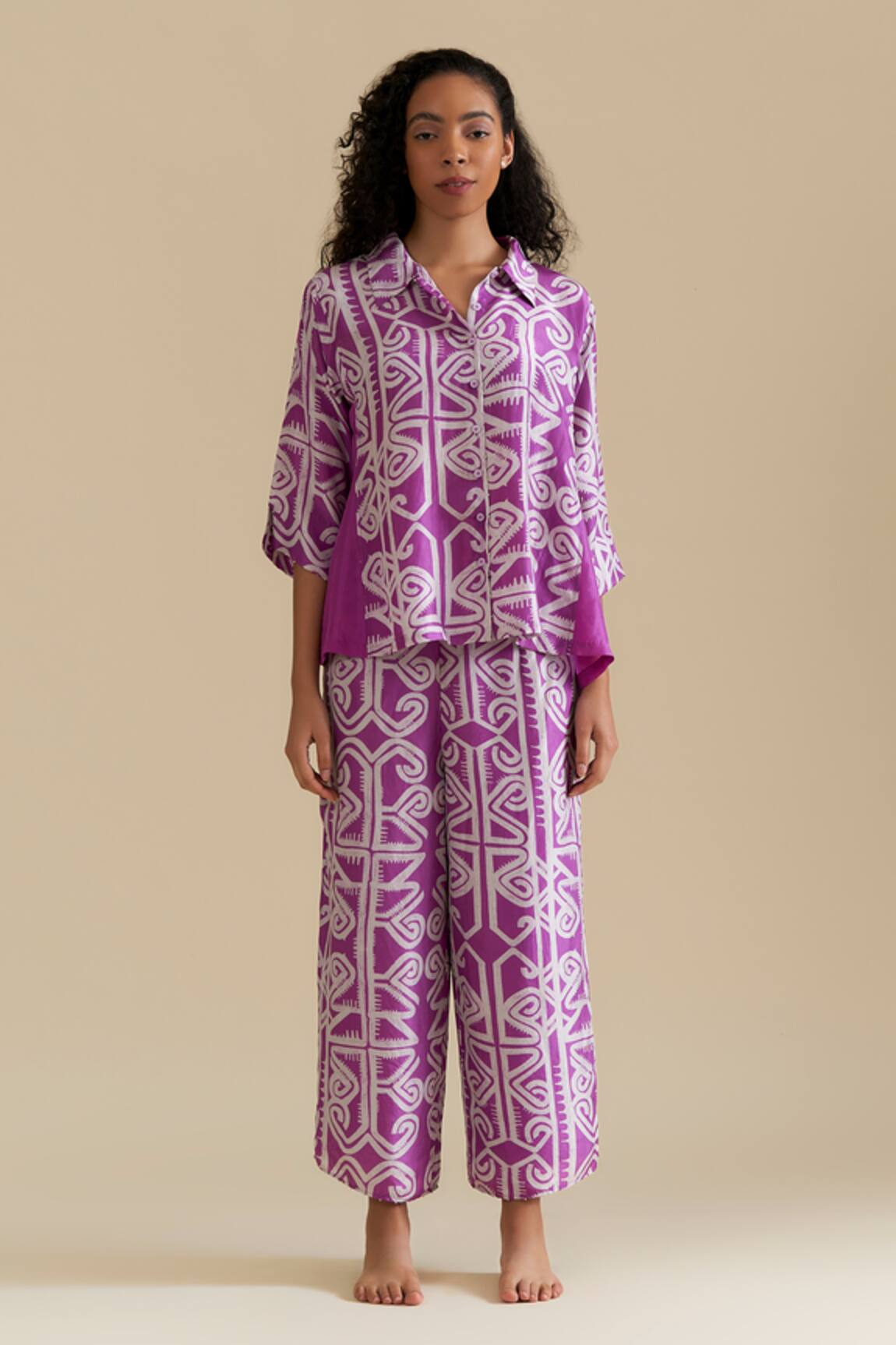 Srota By Srishti Aggarwal Luo Abstract Print Shirt