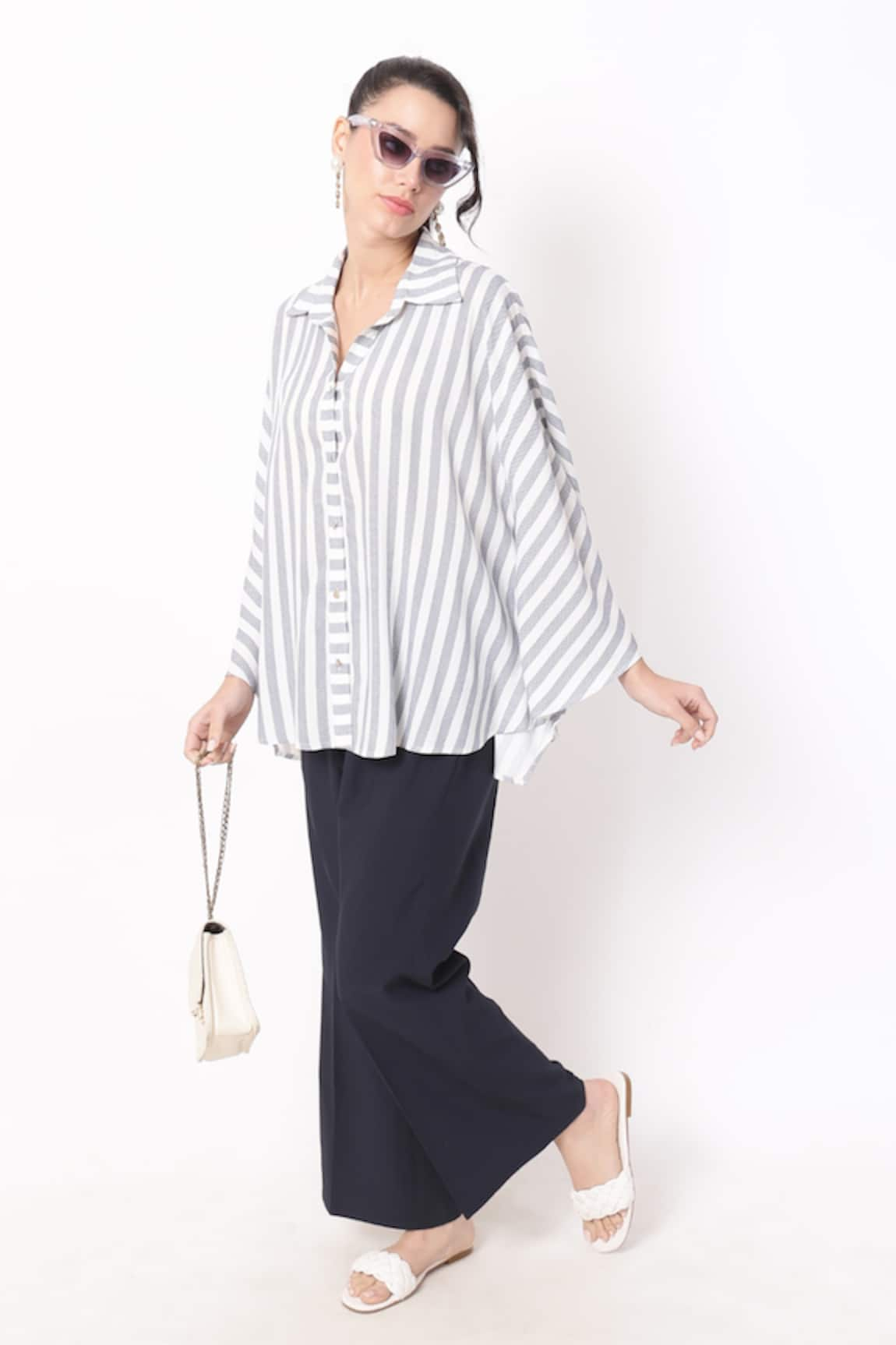 Ranng Label Seabrezze Striped Kaftan Shirt