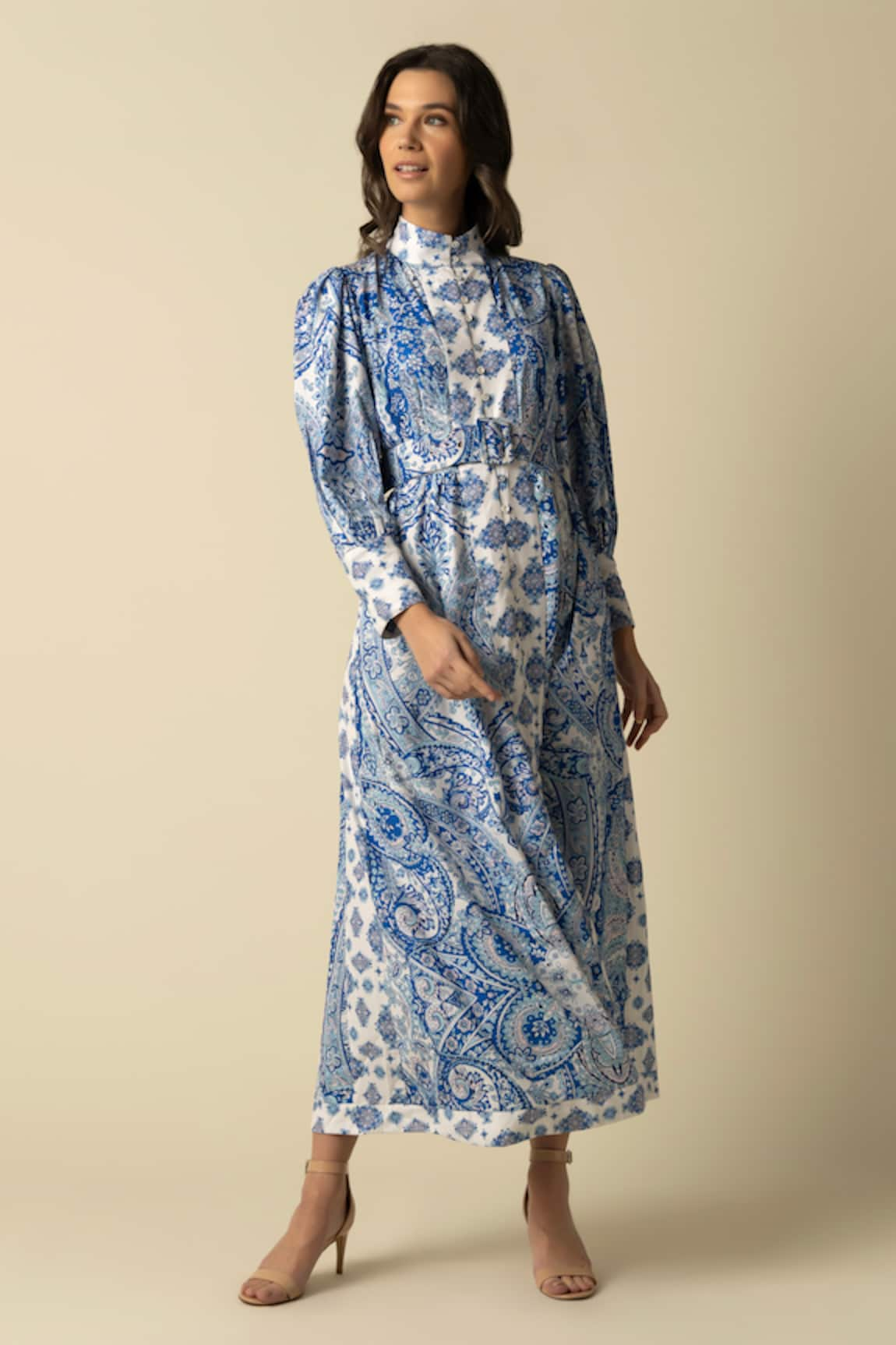 RAISHMA Maya Fleur Print Dress With Belt