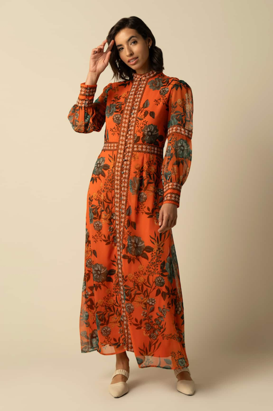 RAISHMA Aspen Floral Print Maxi Dress