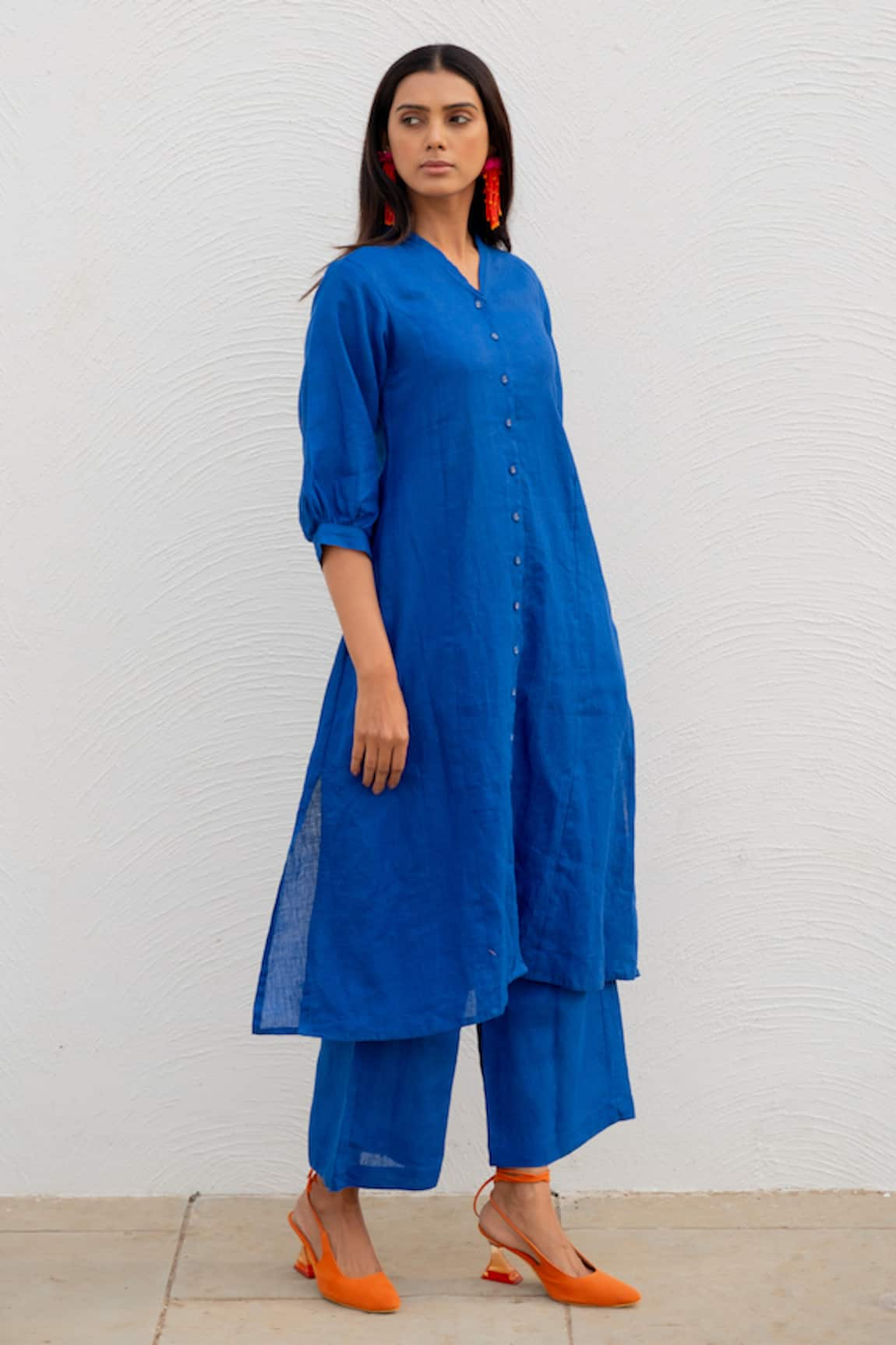 Silai Studio Linen Solid Kurta