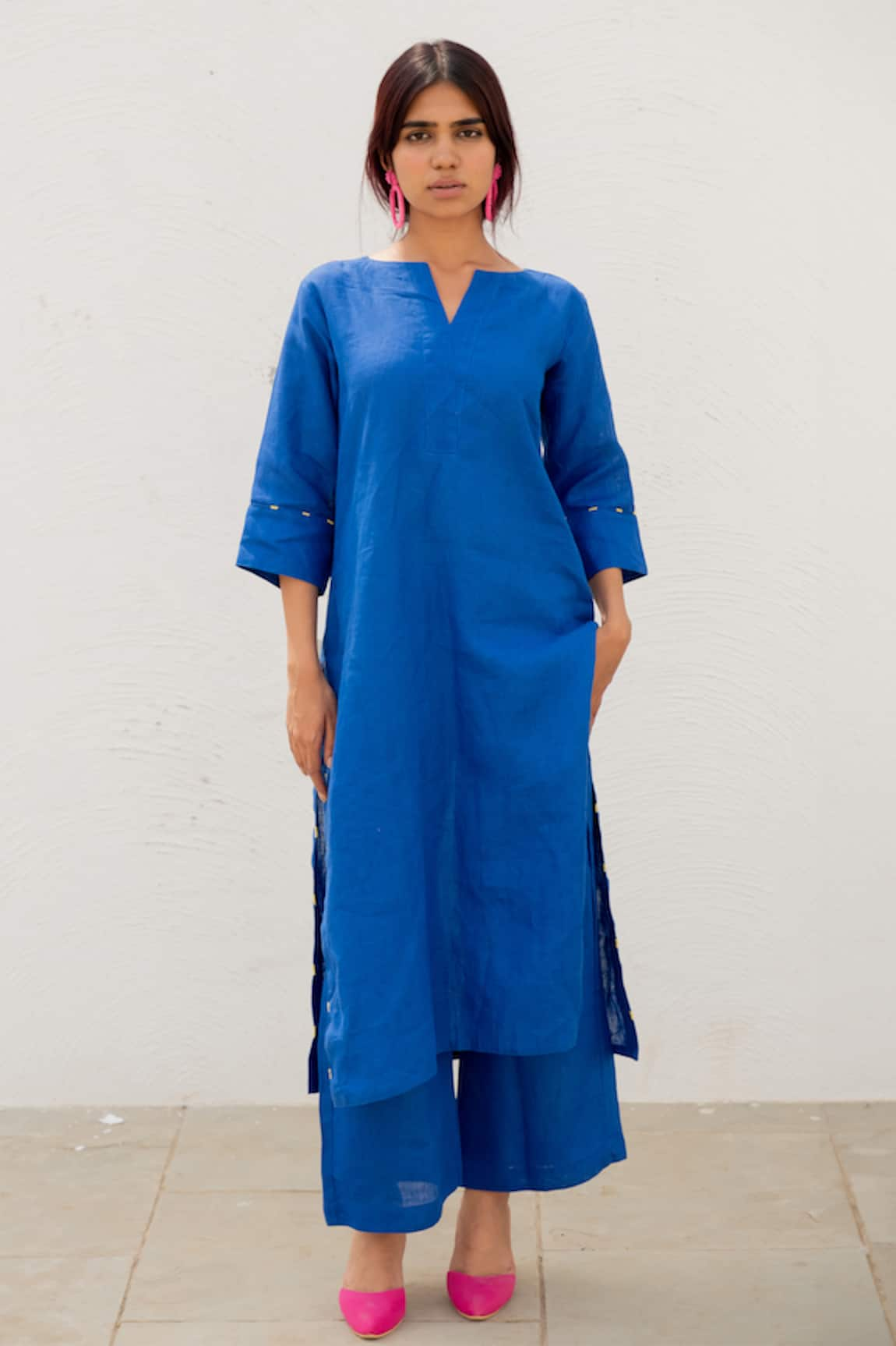 Silai Studio Linen Straight Kurta With Pant