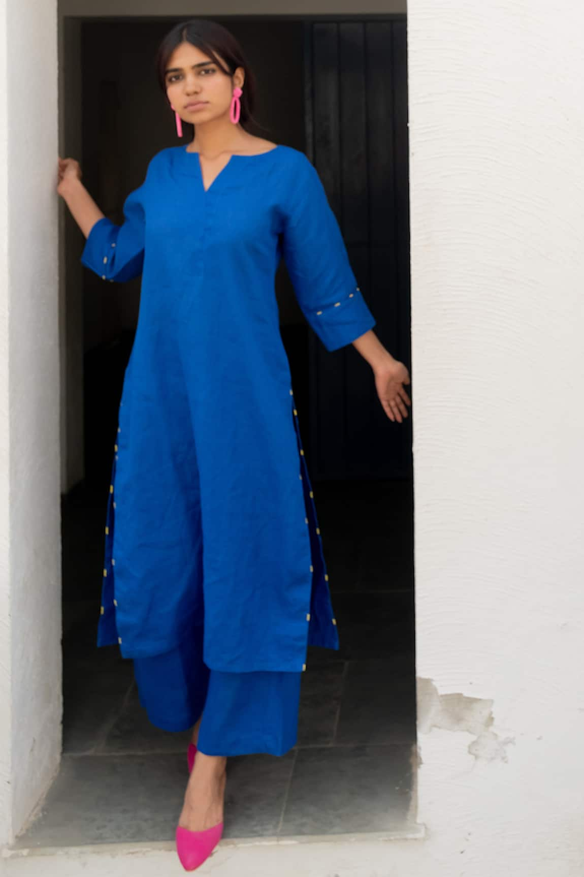 Silai Studio Linen Straight Kurta