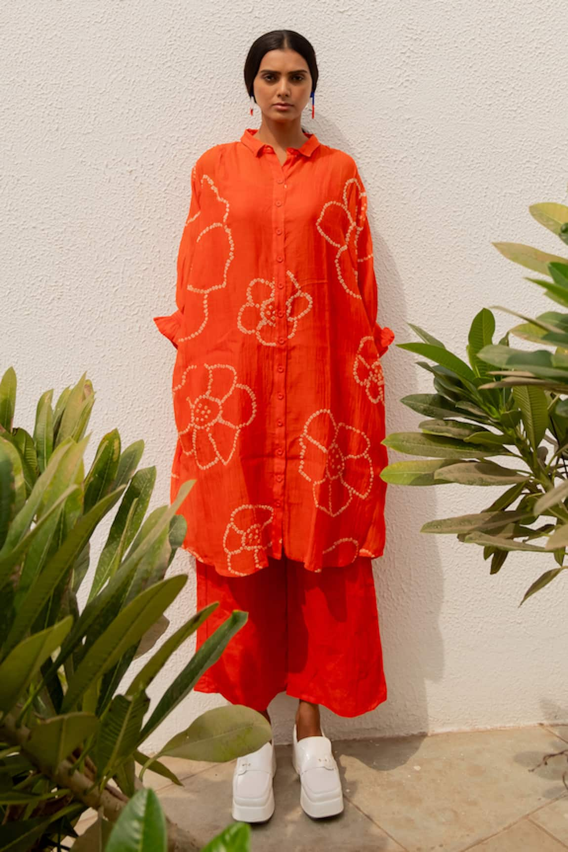 Silai Studio Chanderi Bandhani Pattern Kurta