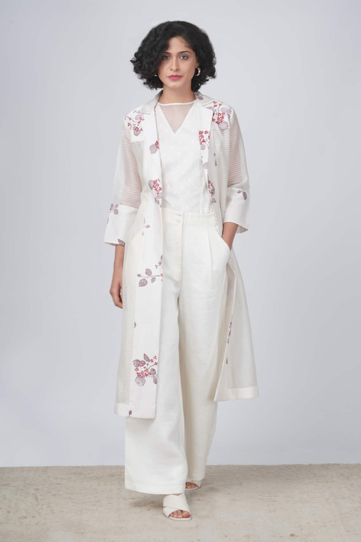 Arcvsh by Pallavi Singh Sakura Print Jacket & Pant Set