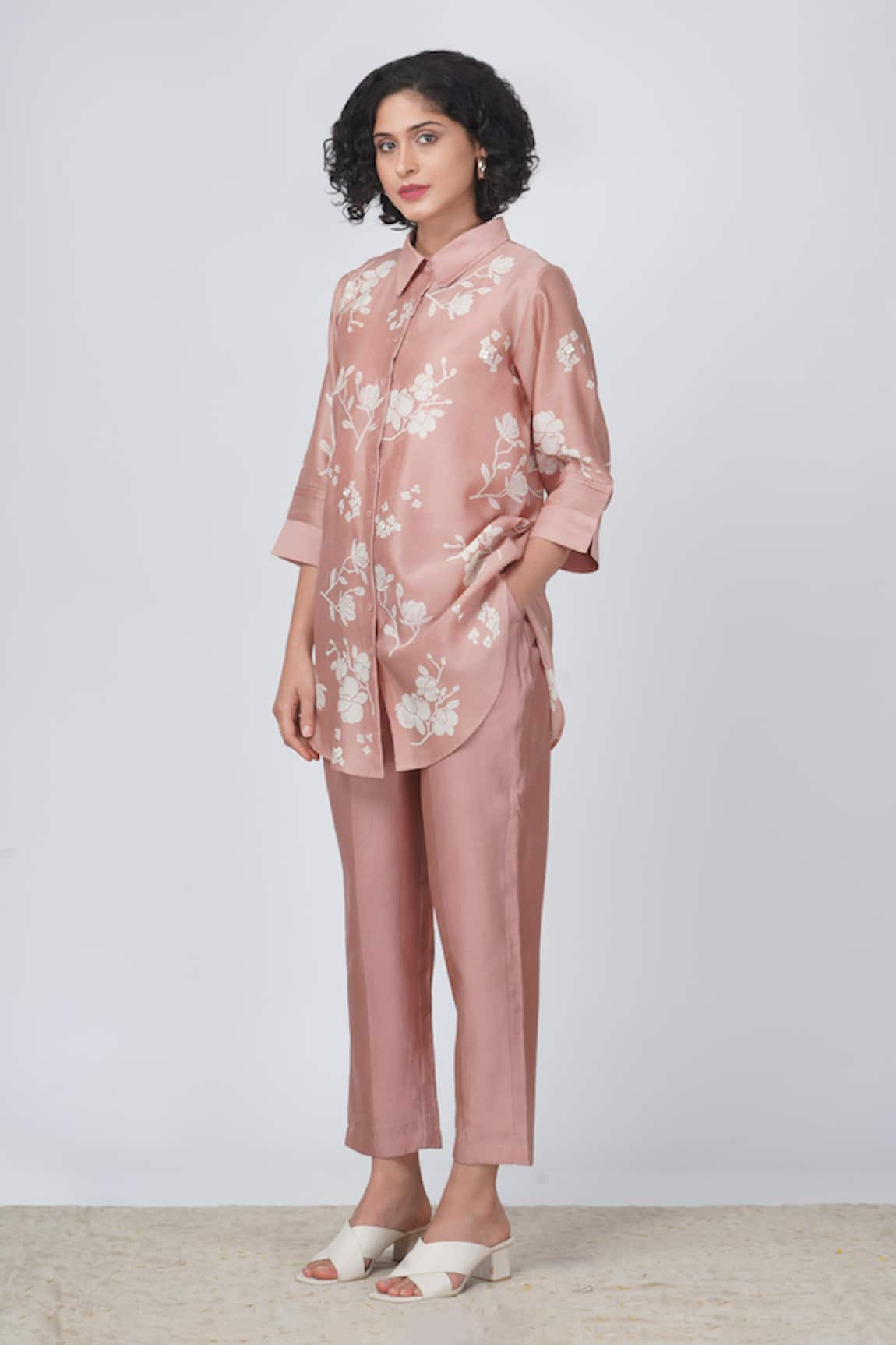 Arcvsh by Pallavi Singh Yuri Floral Block Print Shirt & Pant Set