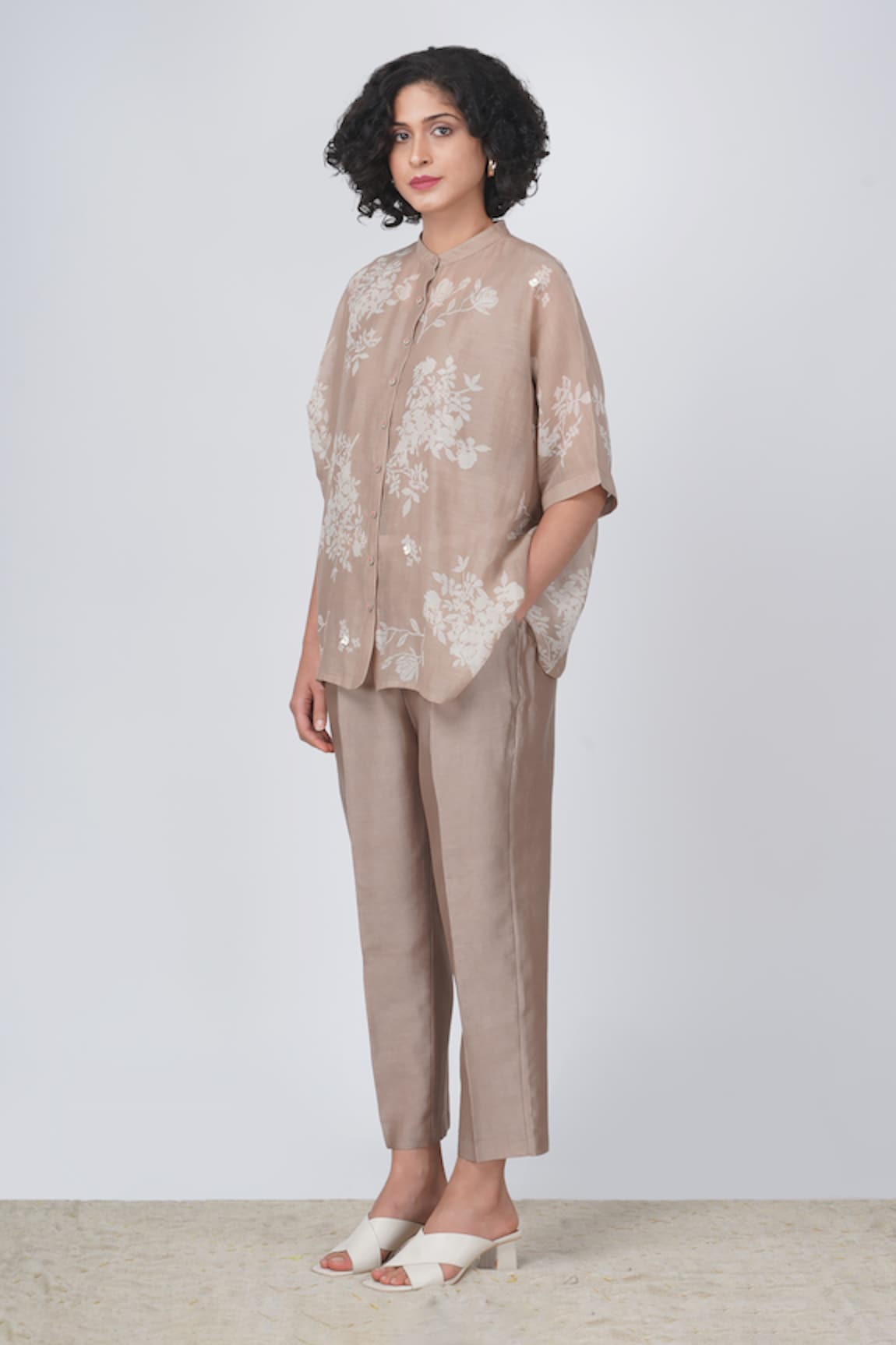 Arcvsh by Pallavi Singh Yuri Floral Print Kaftan Shirt & Pant Set