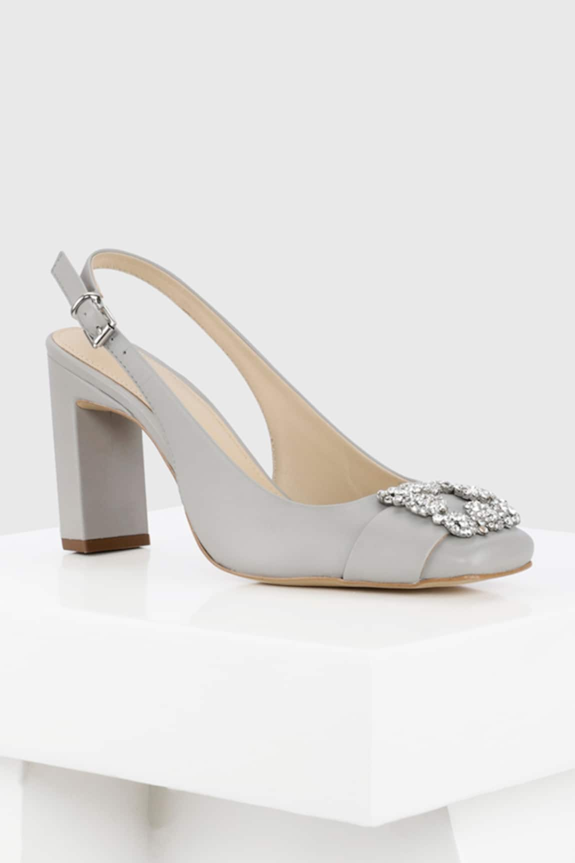 OROH Sugilite Stone Embellished Pumps