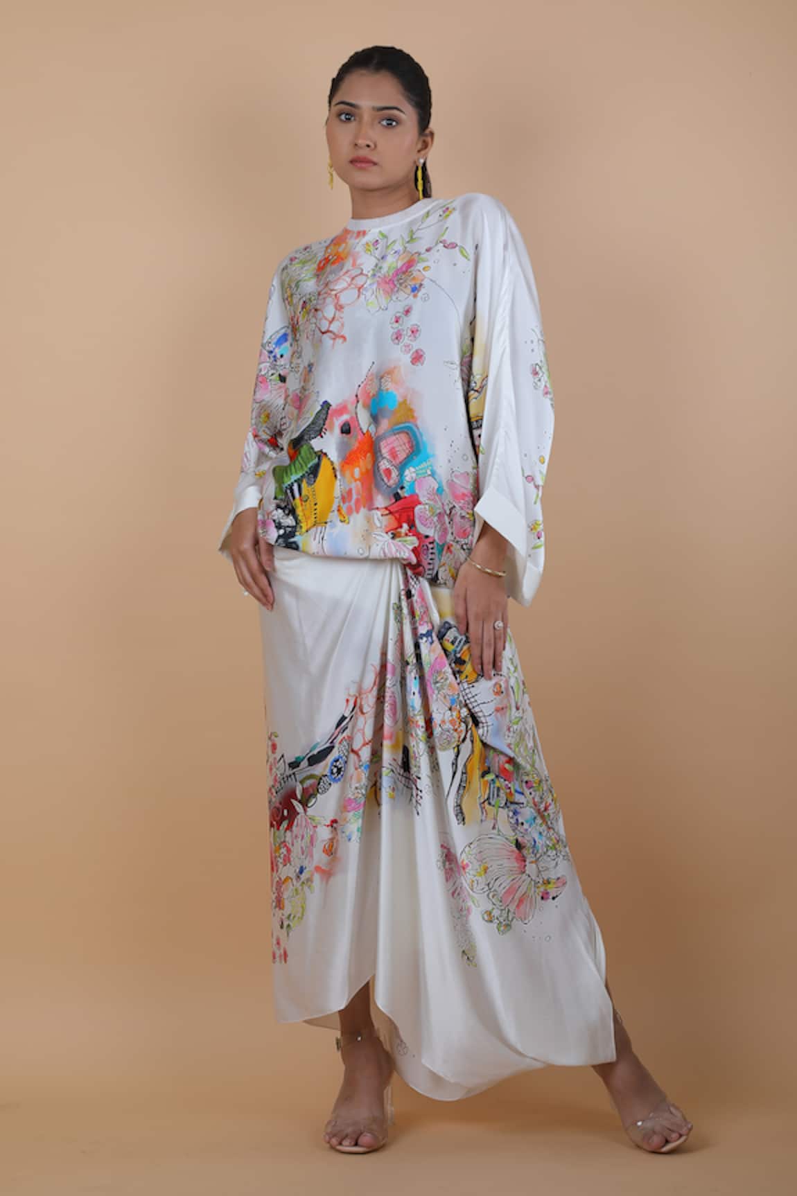 Anamika Khanna Printed Top & Skirt Set