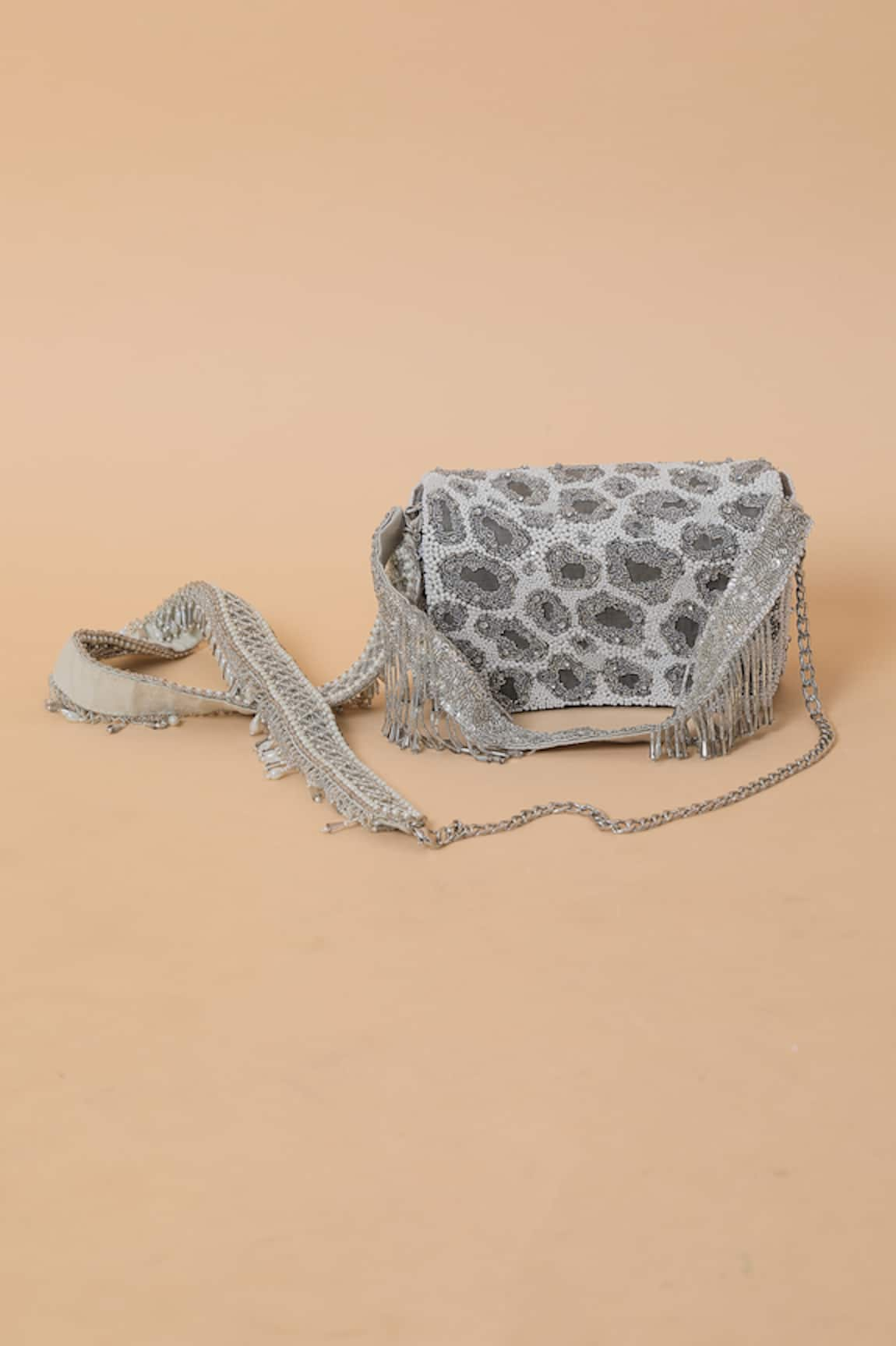 Lovetobag Embellished Flap Over Sling Bag