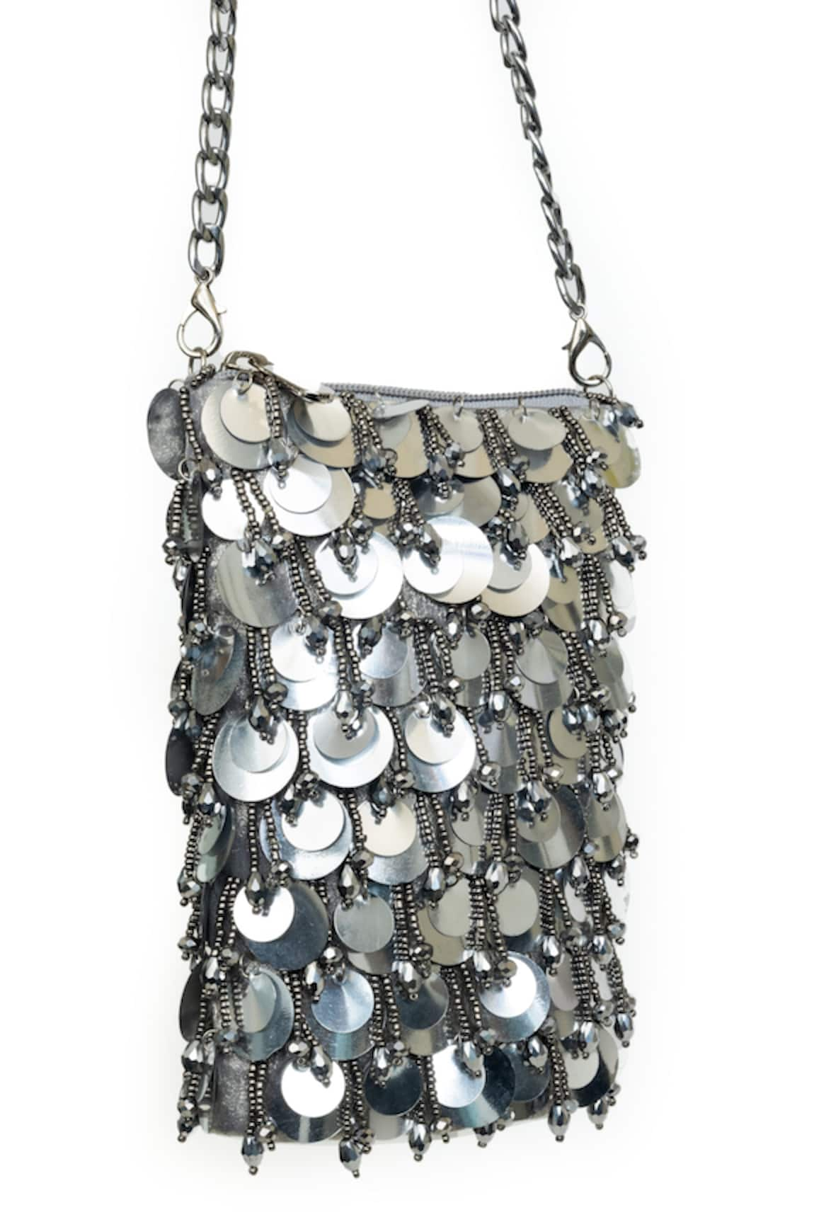 SG Collection by Sonia Gulrajani Penny Sequin & Bead Tassel Sling Phone Bag