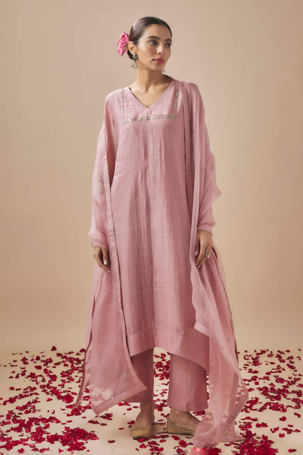 Cupid Cotton Pitta Yoke Embroidered Kurta With Pant