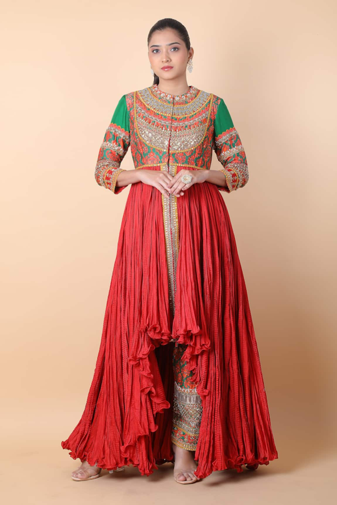 Debyani + Co Embroidered Anarkali & Pant Set