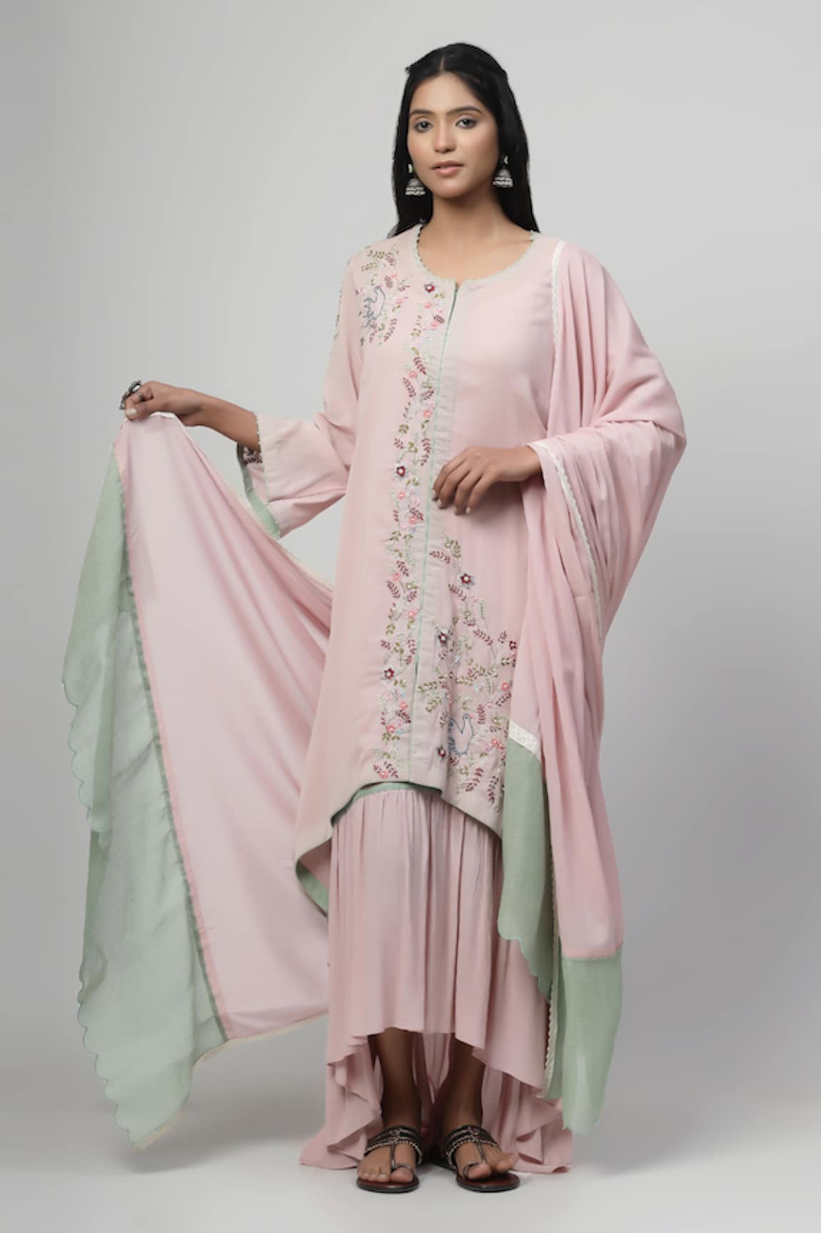 Kushani Enchanted Garden Embroidered Kurta Set