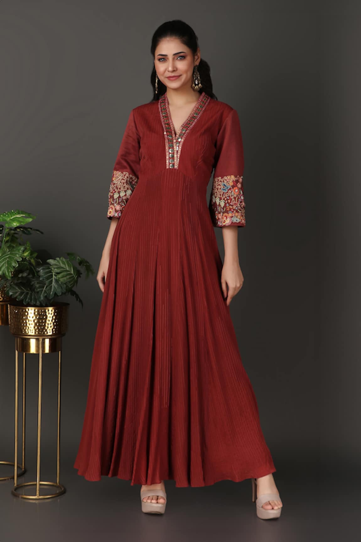 Jalwa by Nidhi Kejriwal Pintucked Embroidered Anarkali