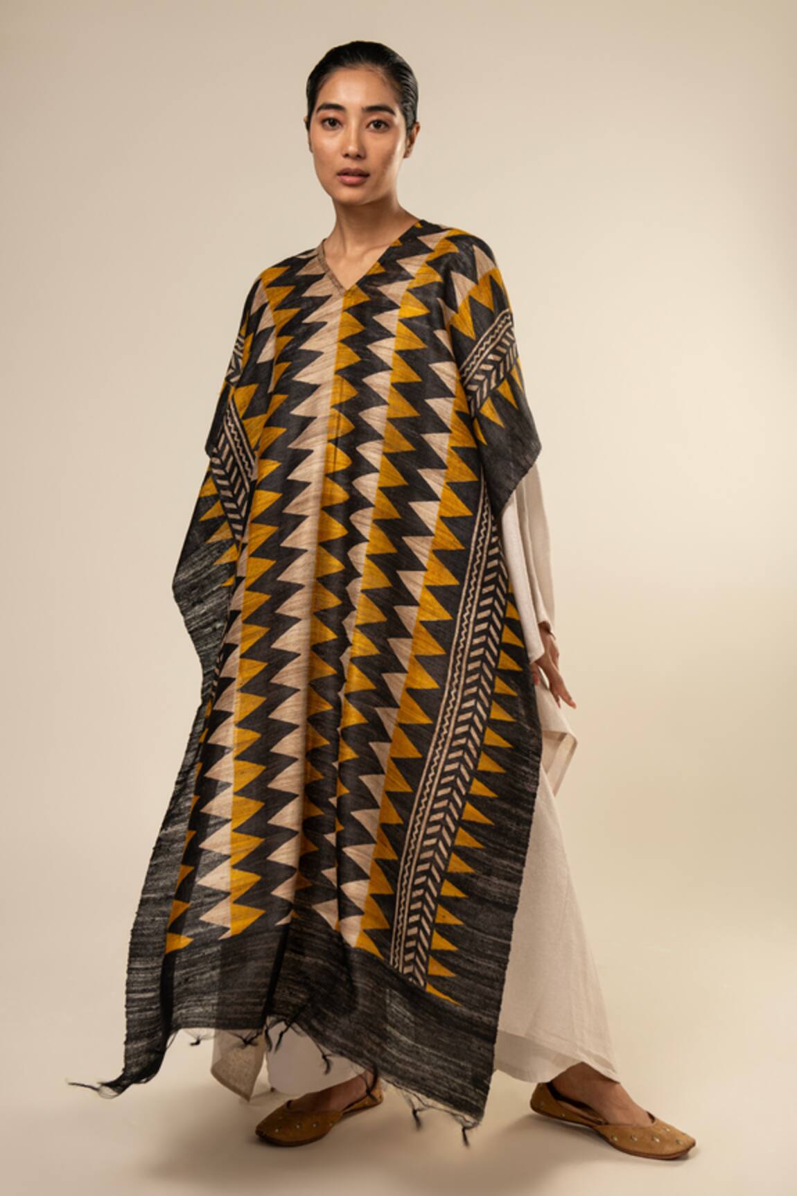 Aeshaane Chevron Pattern Kaftan 