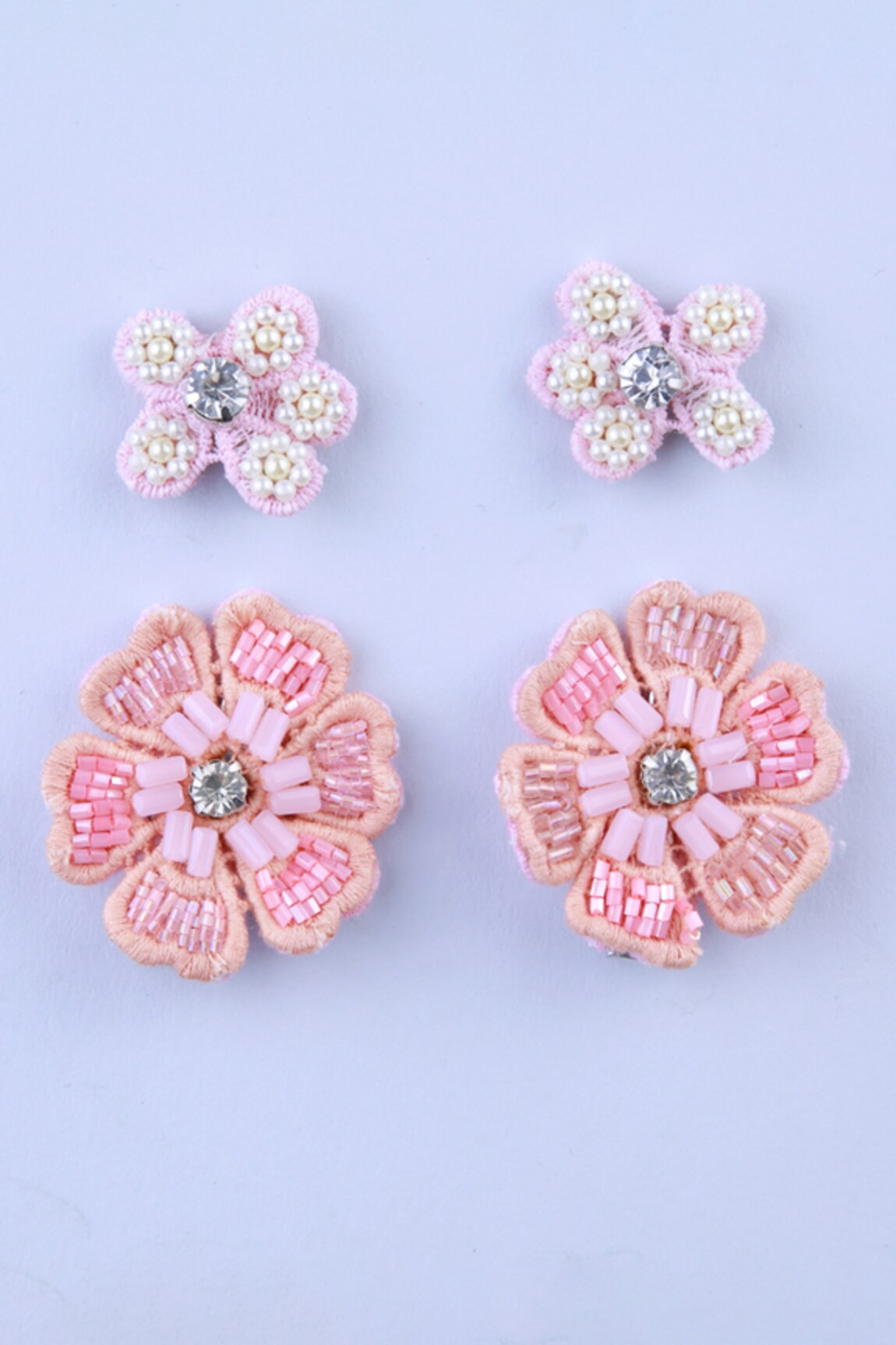 Choko Beaded Floral Hair Clips - Set of 4