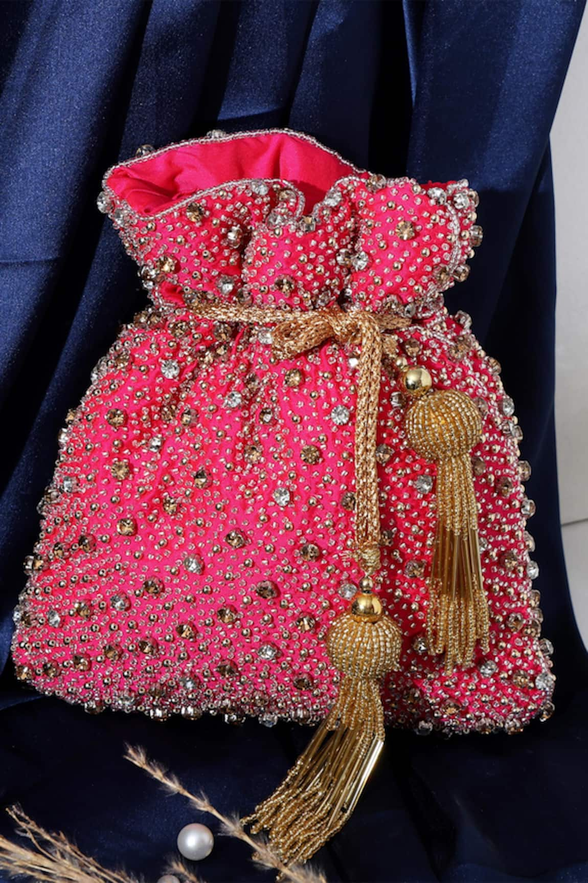 House of Webhin Sparkle Studded Potli Bag