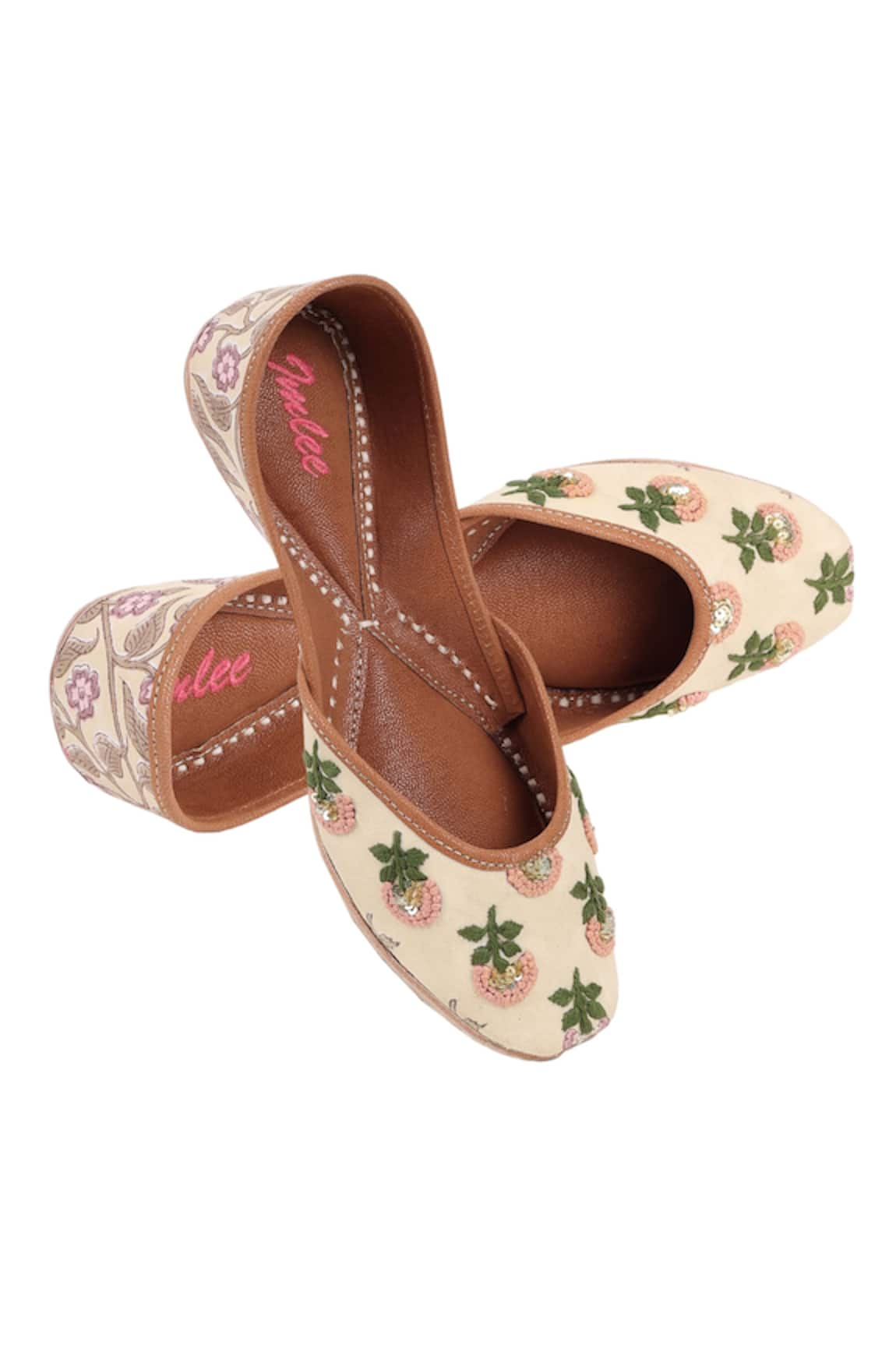 Imlee Jaipur Dahlia Block Print Juttis