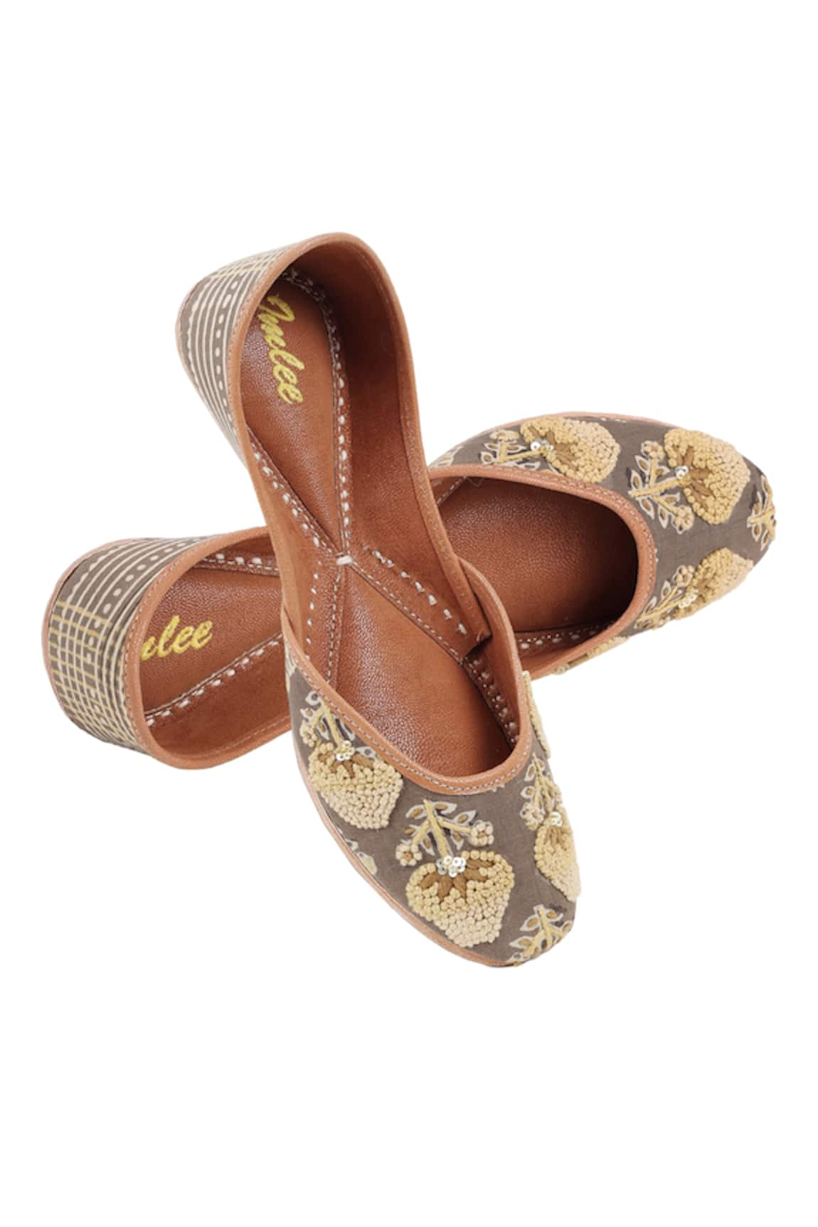 Imlee Jaipur Yarrow Floral Print Juttis