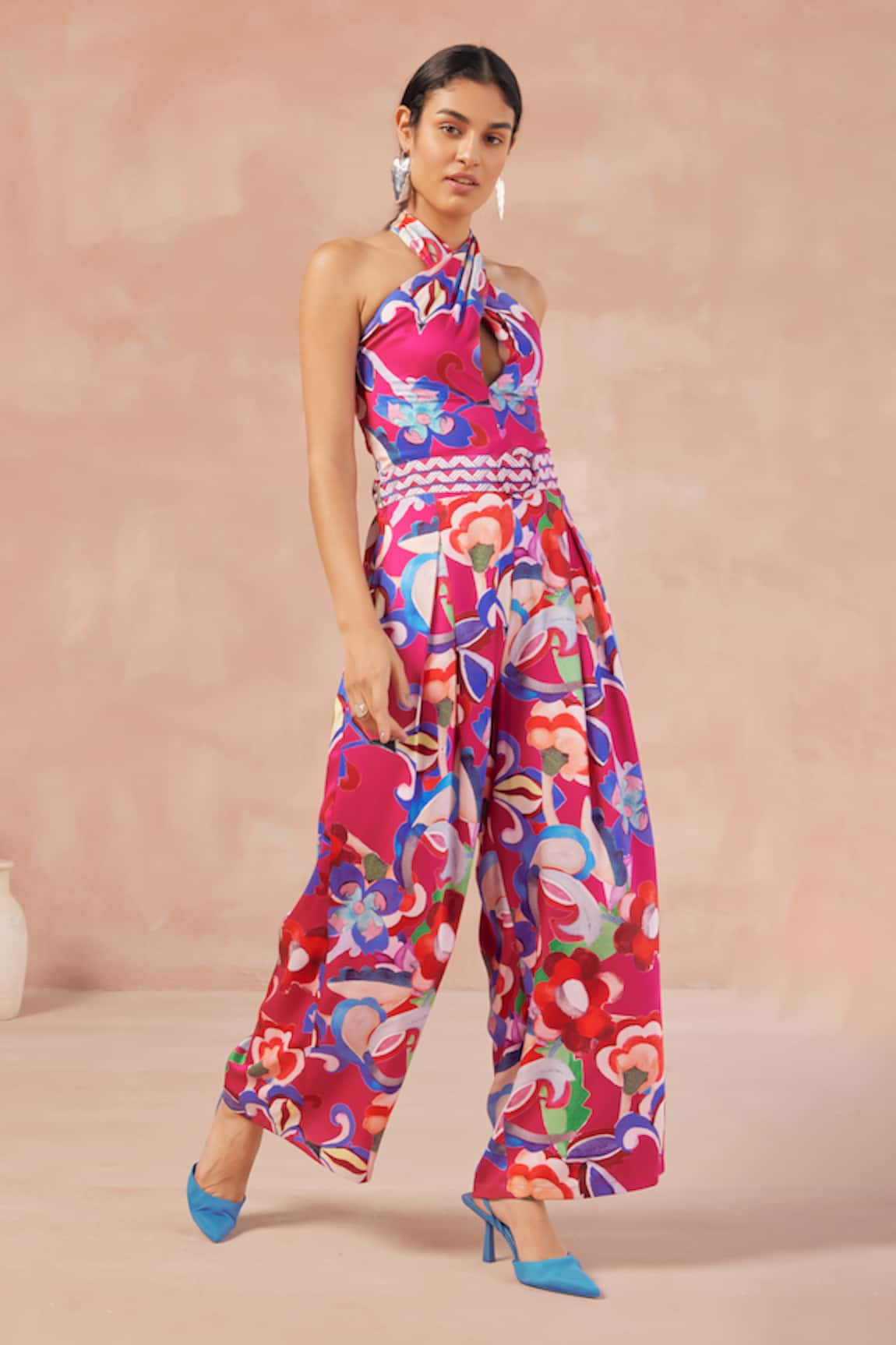 NOIB Paloma Floral Print Jumpsuit