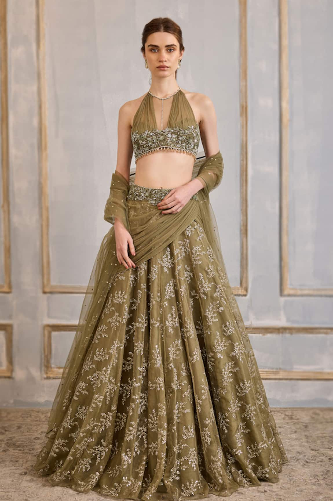 Cedar & Pine English Meadows Embroidered Lehenga Set