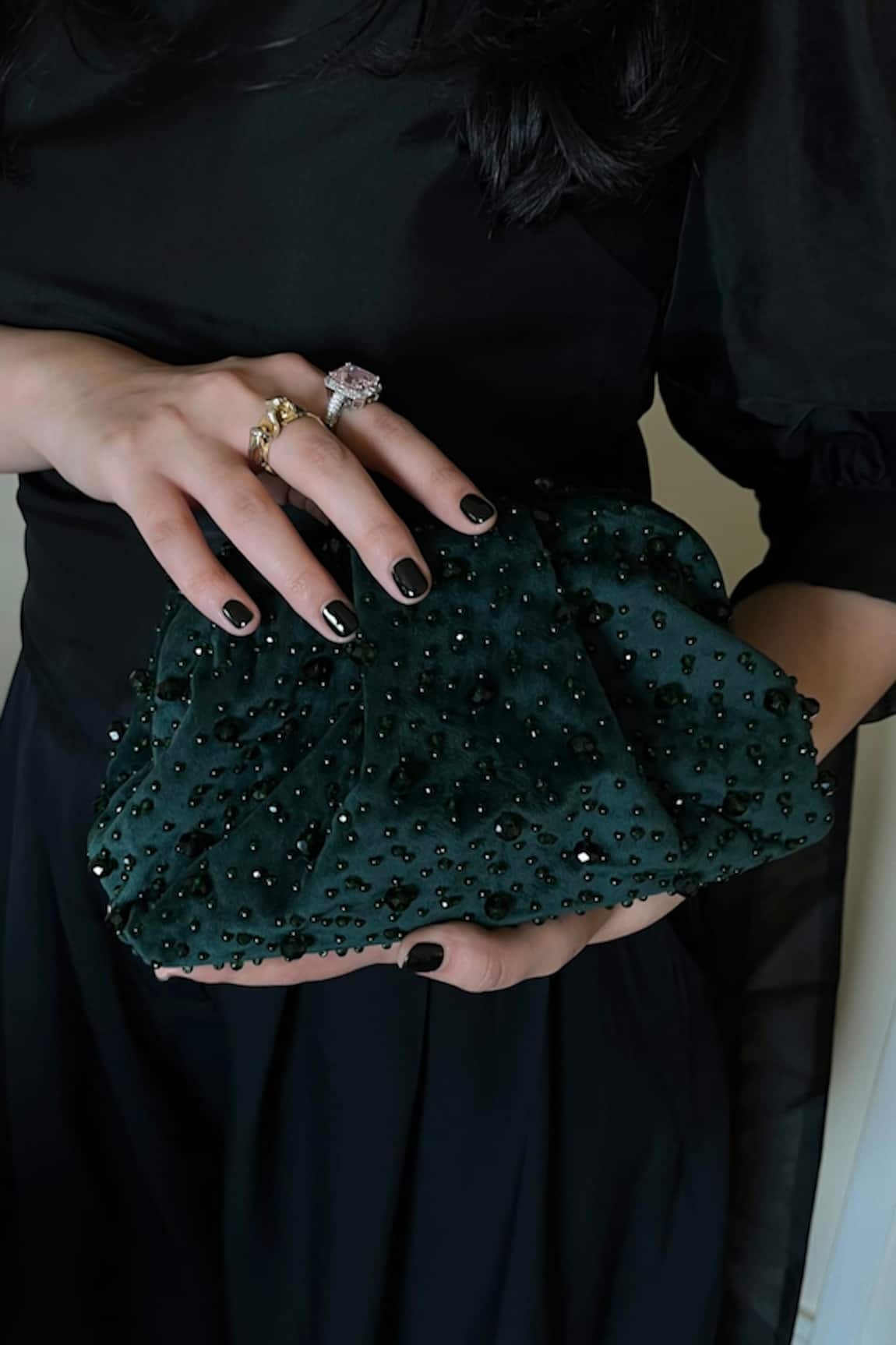 Aomidori Shimai Pour It Up Embellished Clutch