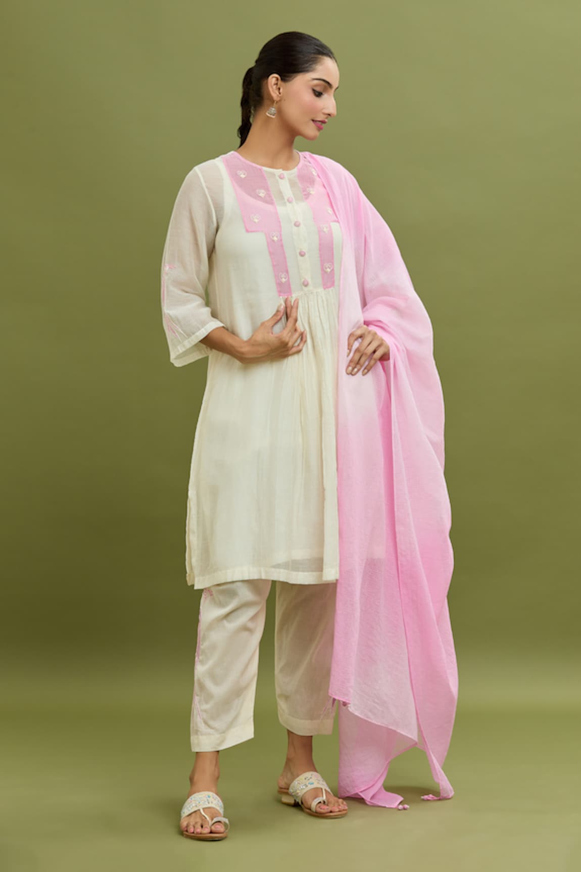 Jyoti Bansal Dori Placement Embroidered Kurta Set