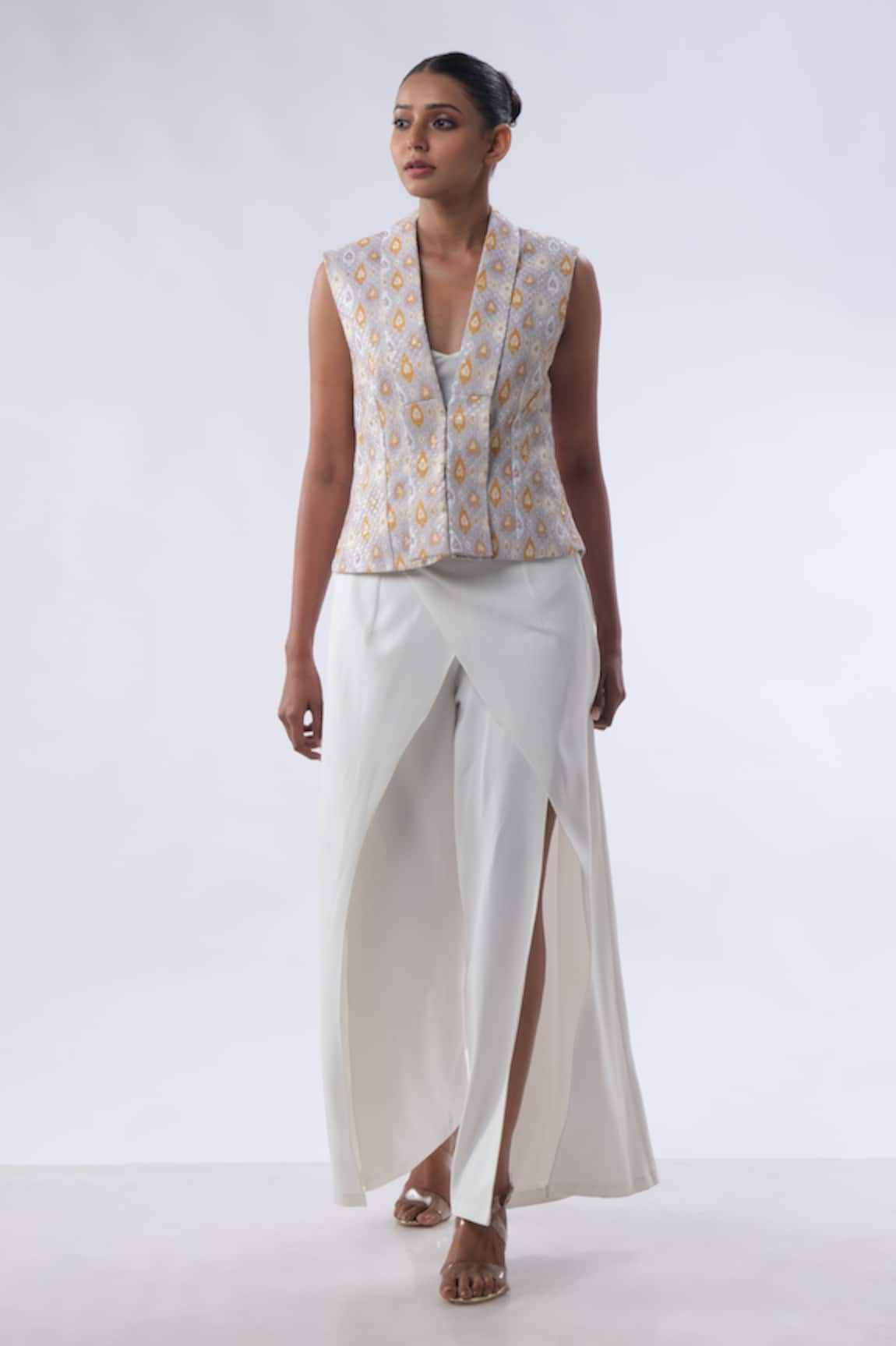 Kommal Sood Sequin Embroidered Waist Coat With Cut-Out Trouser