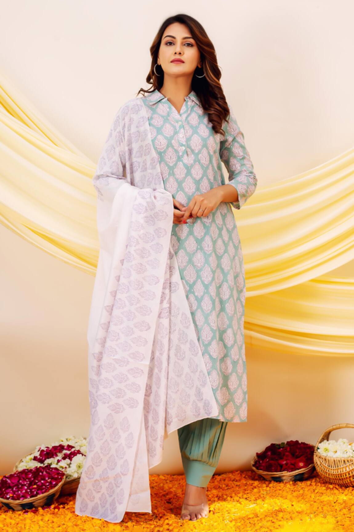 Missprint Farah Straight Printed Kurta & Pant Set