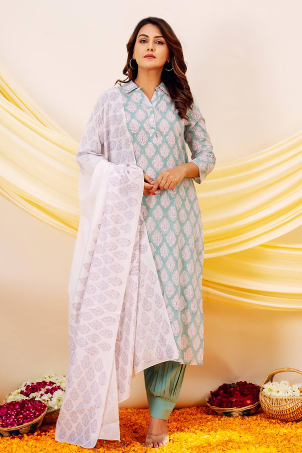 Missprint Farah Printed Kurta & Pant Set