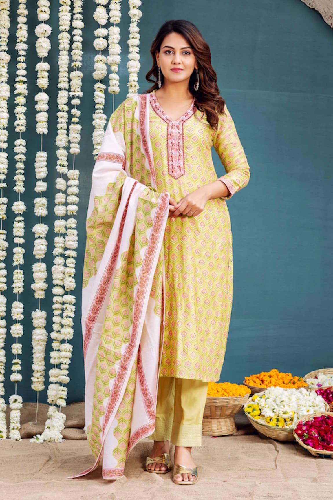 Missprint Mahira Printed Kurta Pant Set