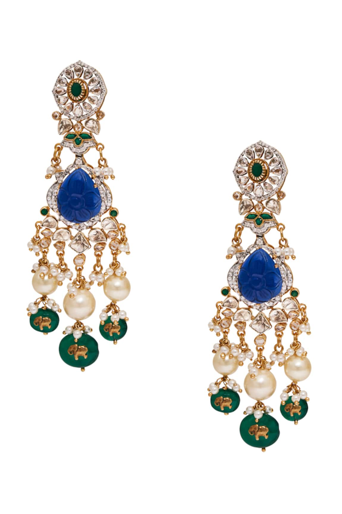 Anita Dongre Afroze Carved Quartz Embellished Earrings