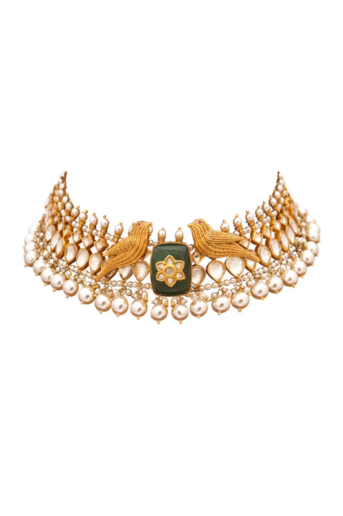 Anita Dongre A Symphony Of Birds Zircon & Flourite Embellished Necklace