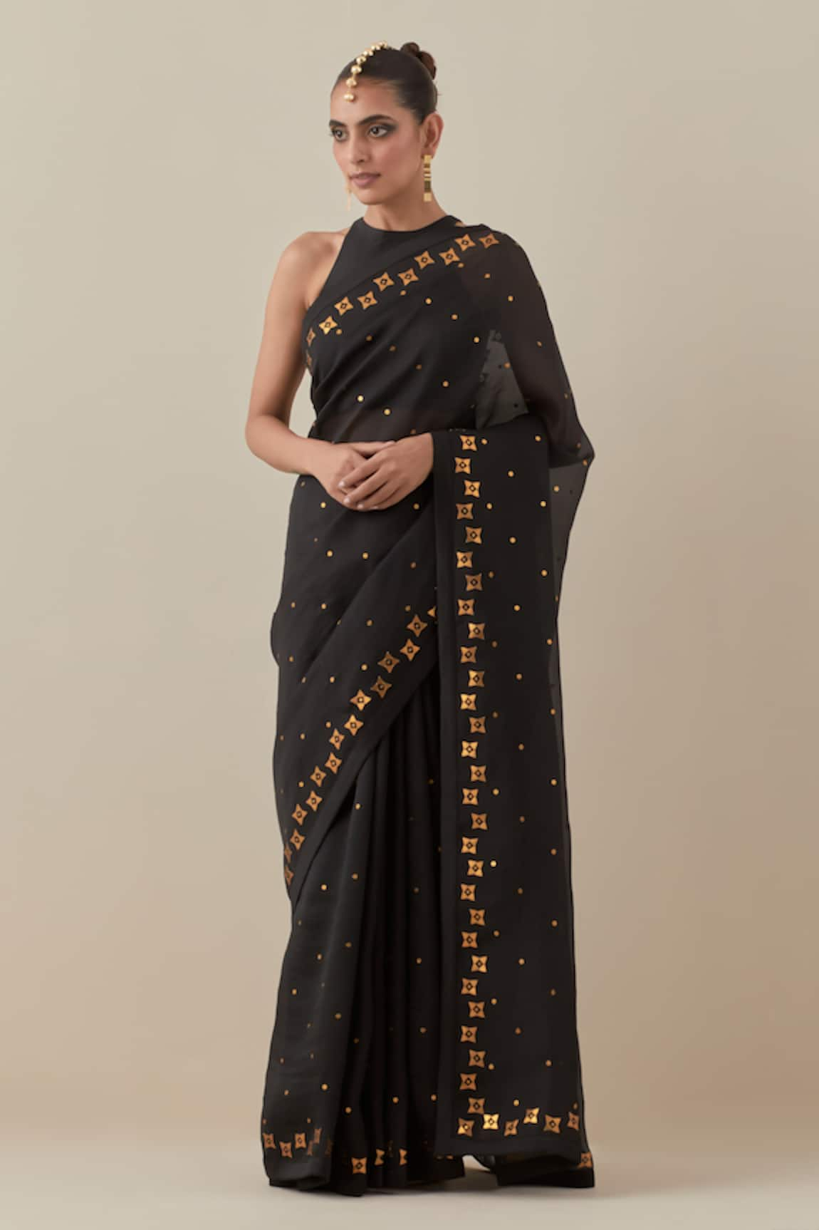 PRIYAL PRAKASH Zardozi Embroidered Saree With Blouse