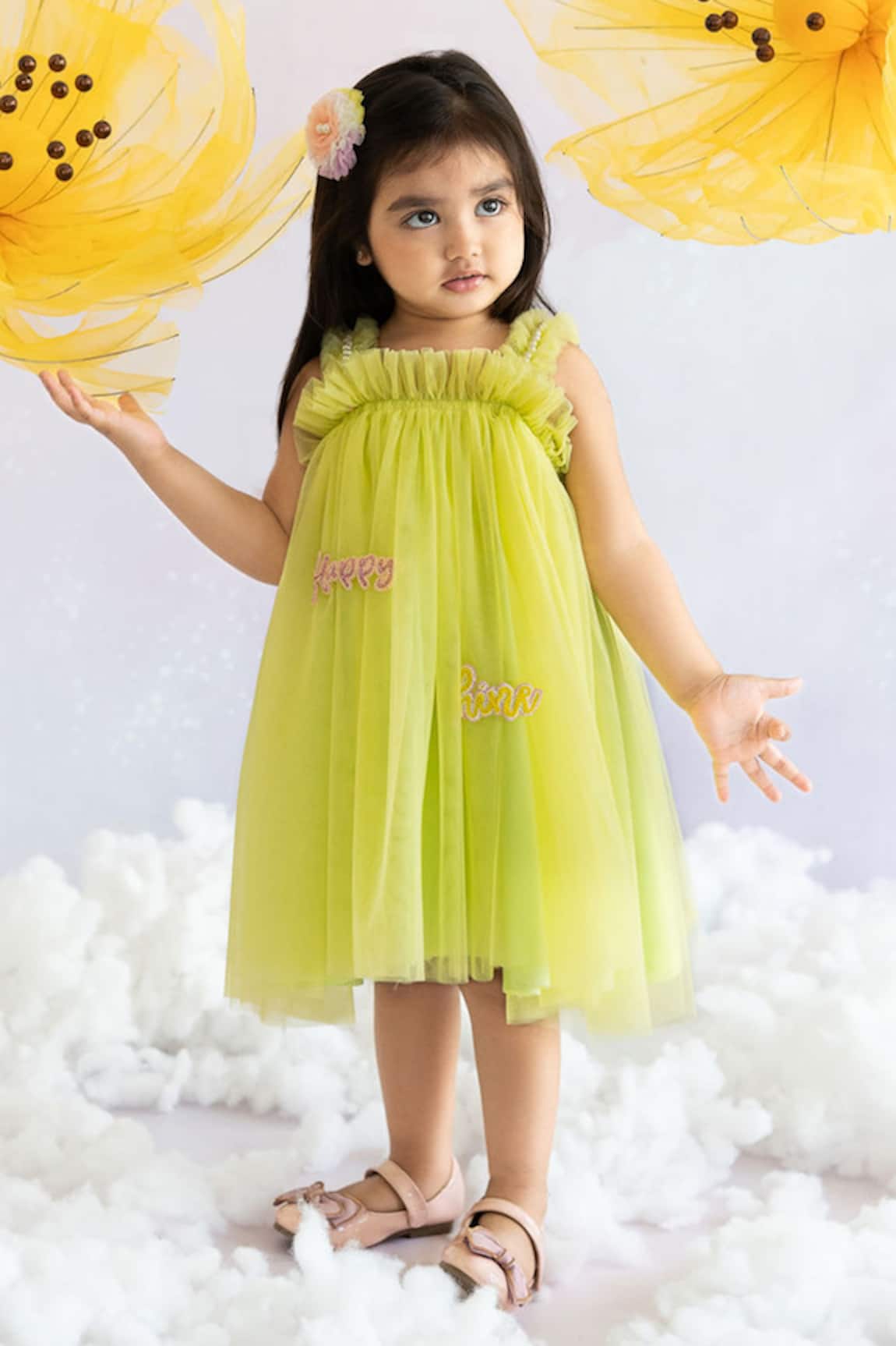 Ruchika lath label Happy Shine Embroidered Tulle Net Dress