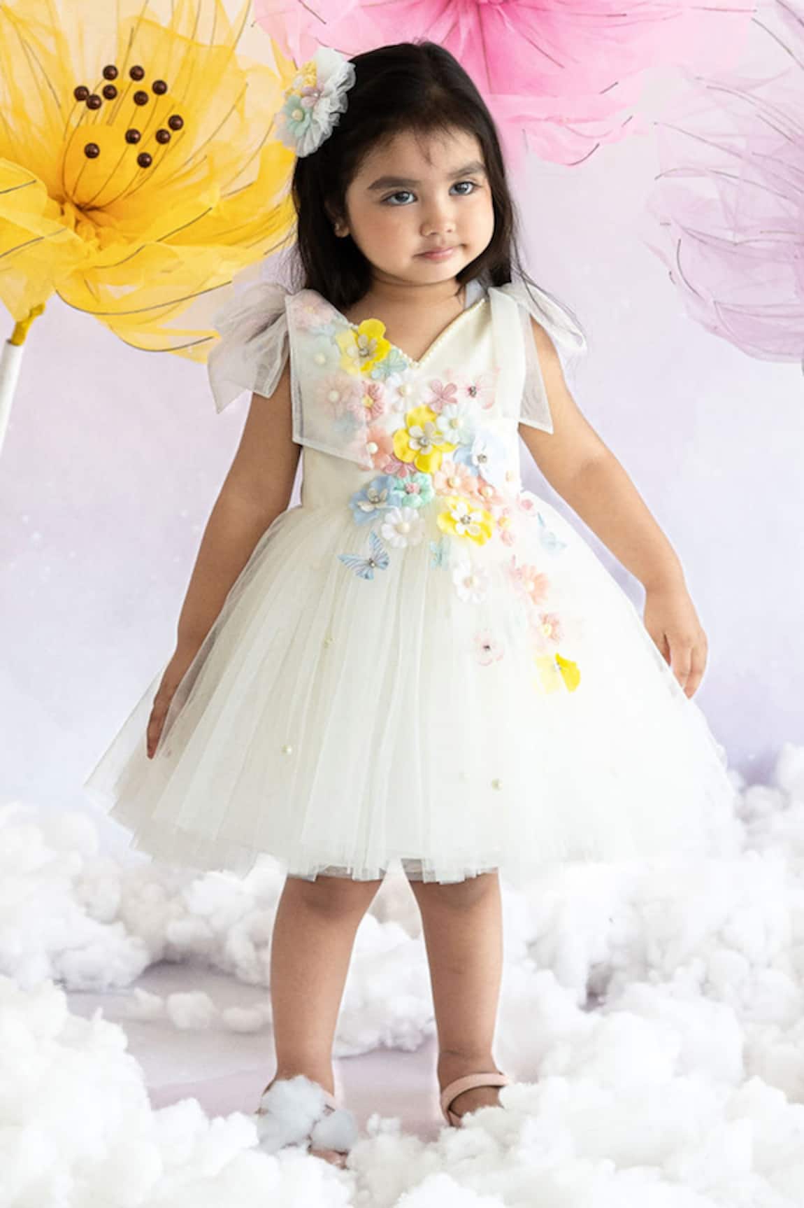 Ruchika lath label 3D Blooming Blossom Embellished Dress