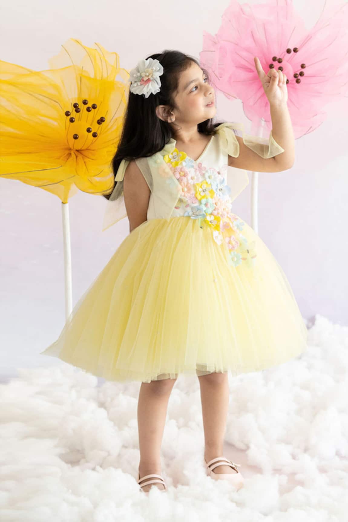 Ruchika lath label 3D Pearl Blossom Embellished Dress