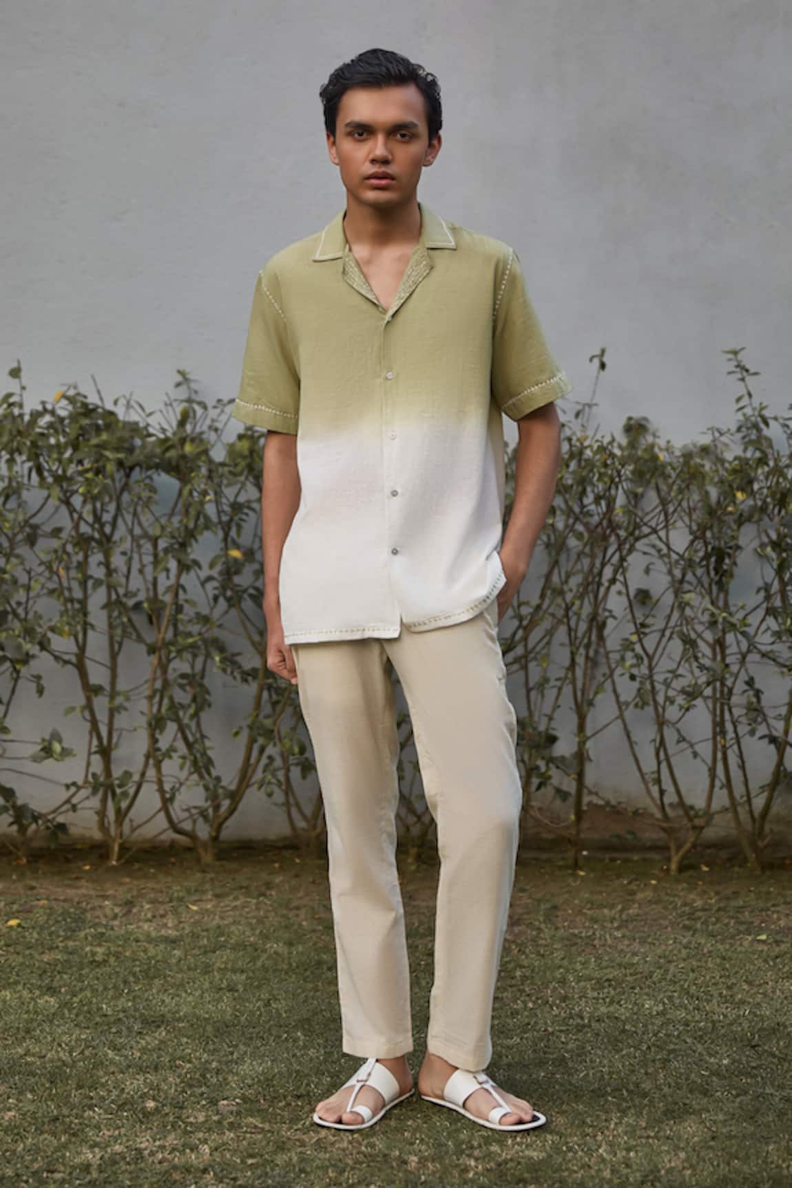 Vaani Beswal Terra Embroidered Shaded Shirt