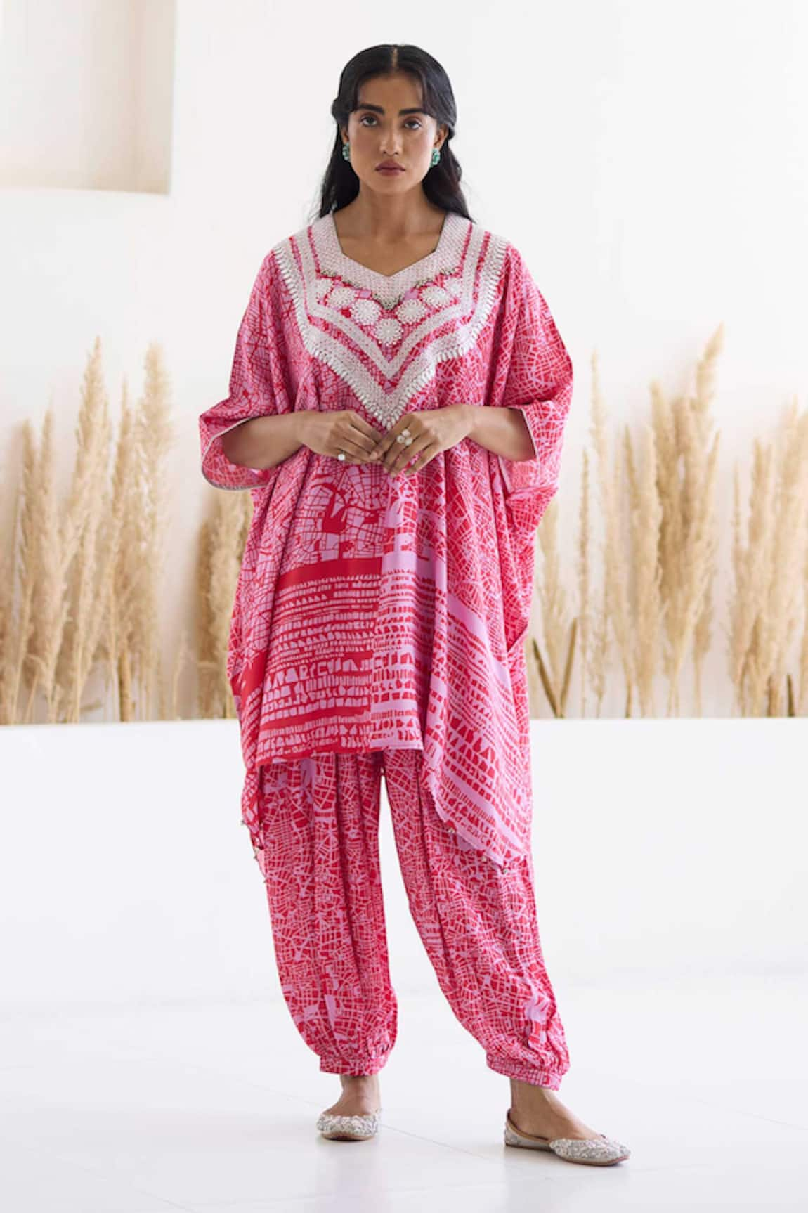 Inej Cotton Silk Printed Kaftan & Salwar Set