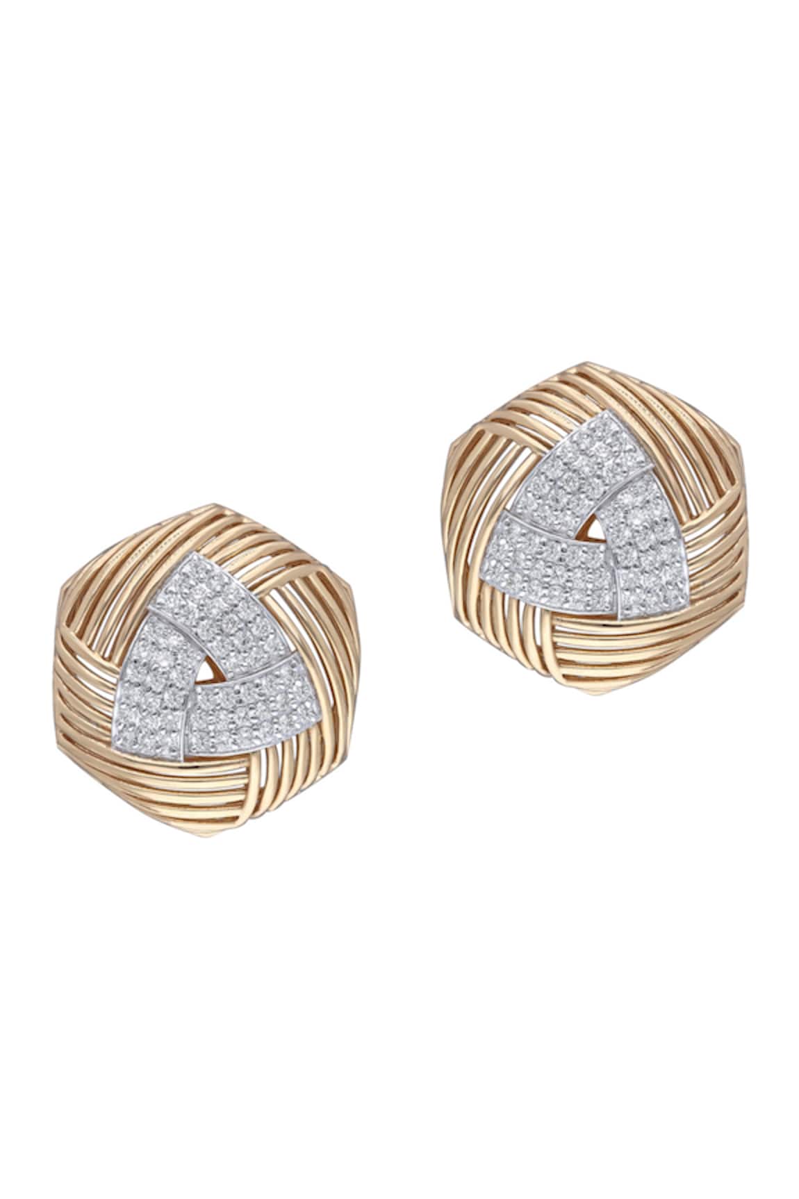 KAJ Fine Jewellery 18KT Yellow Gold Vicenza Diamond Stud Earrings