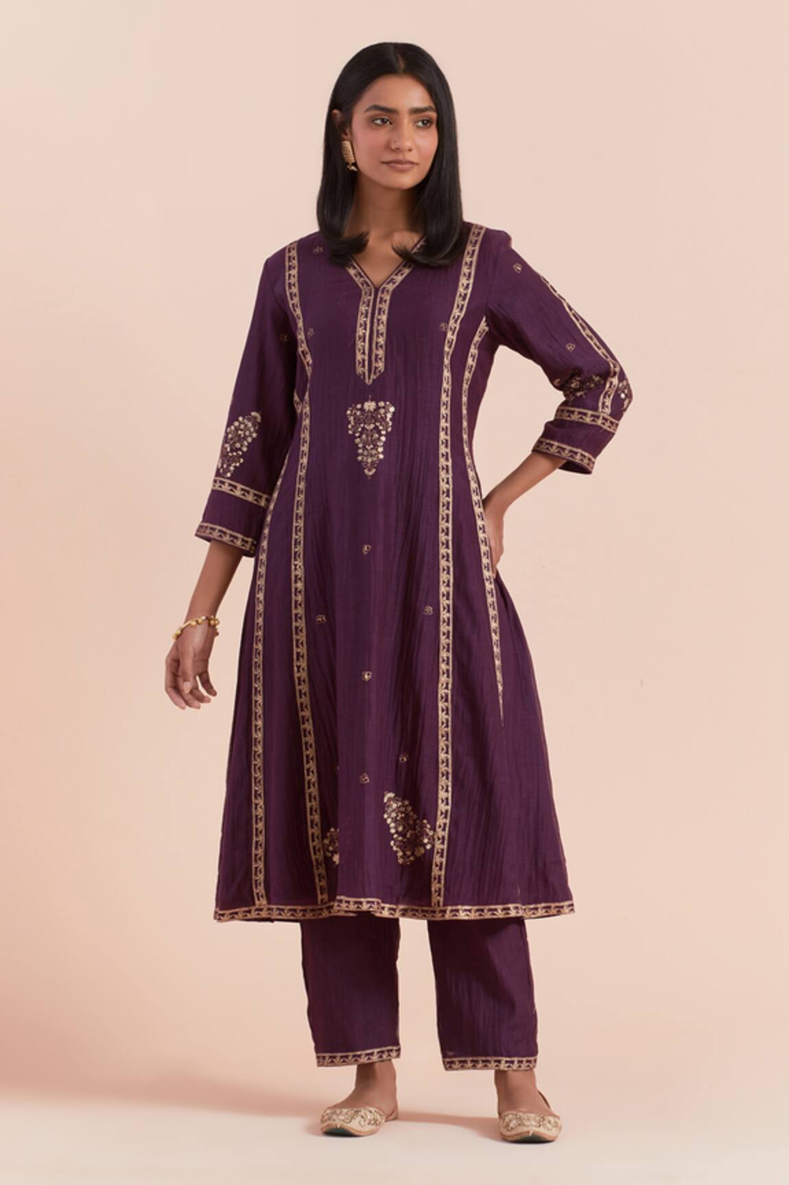 Priya Chaudhary Chanderi Printed Kurta