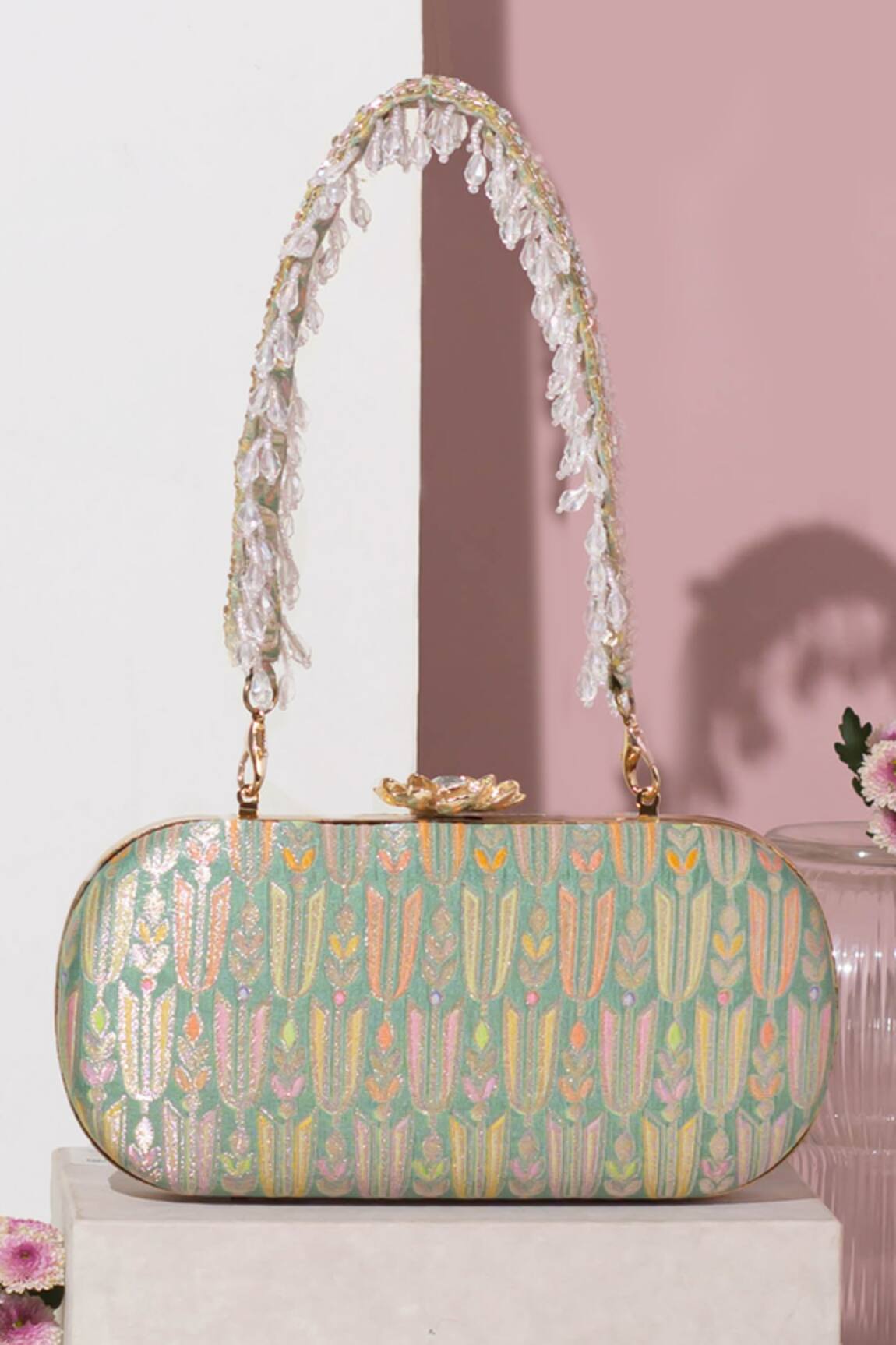 Amyra Titli Ambrosia Banarasi Silk Capsule Clutch 