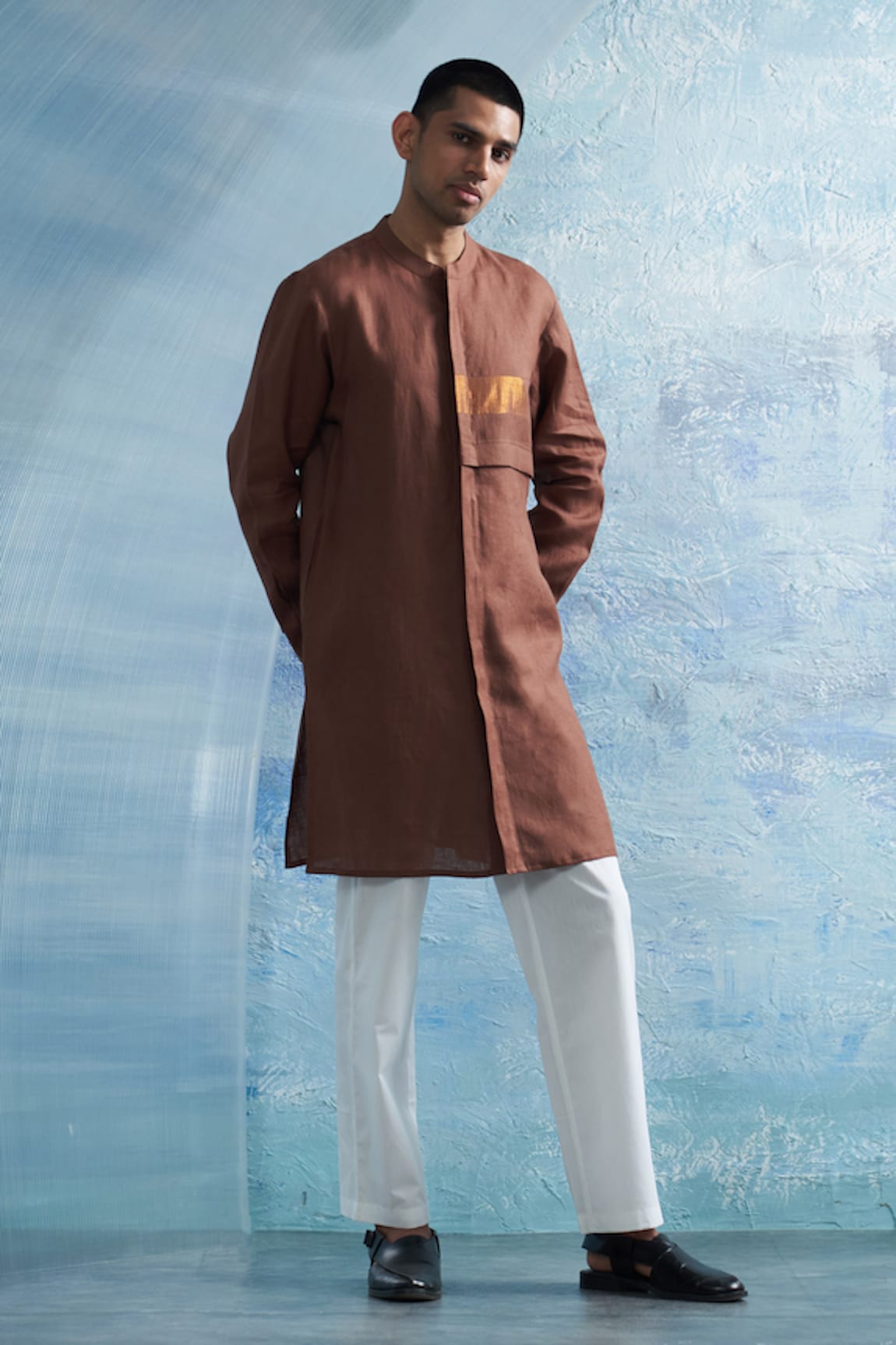 Charkhee Zari Panel Placement Kurta With Pant